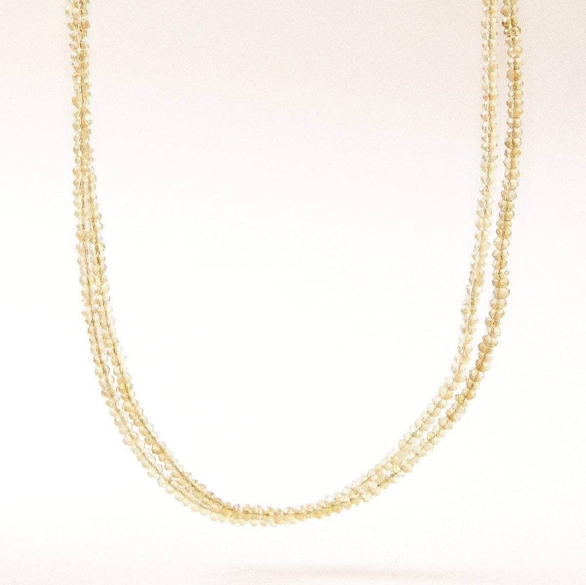 Tiny Rituals Citrine Double Strand Bead Necklace - view 2