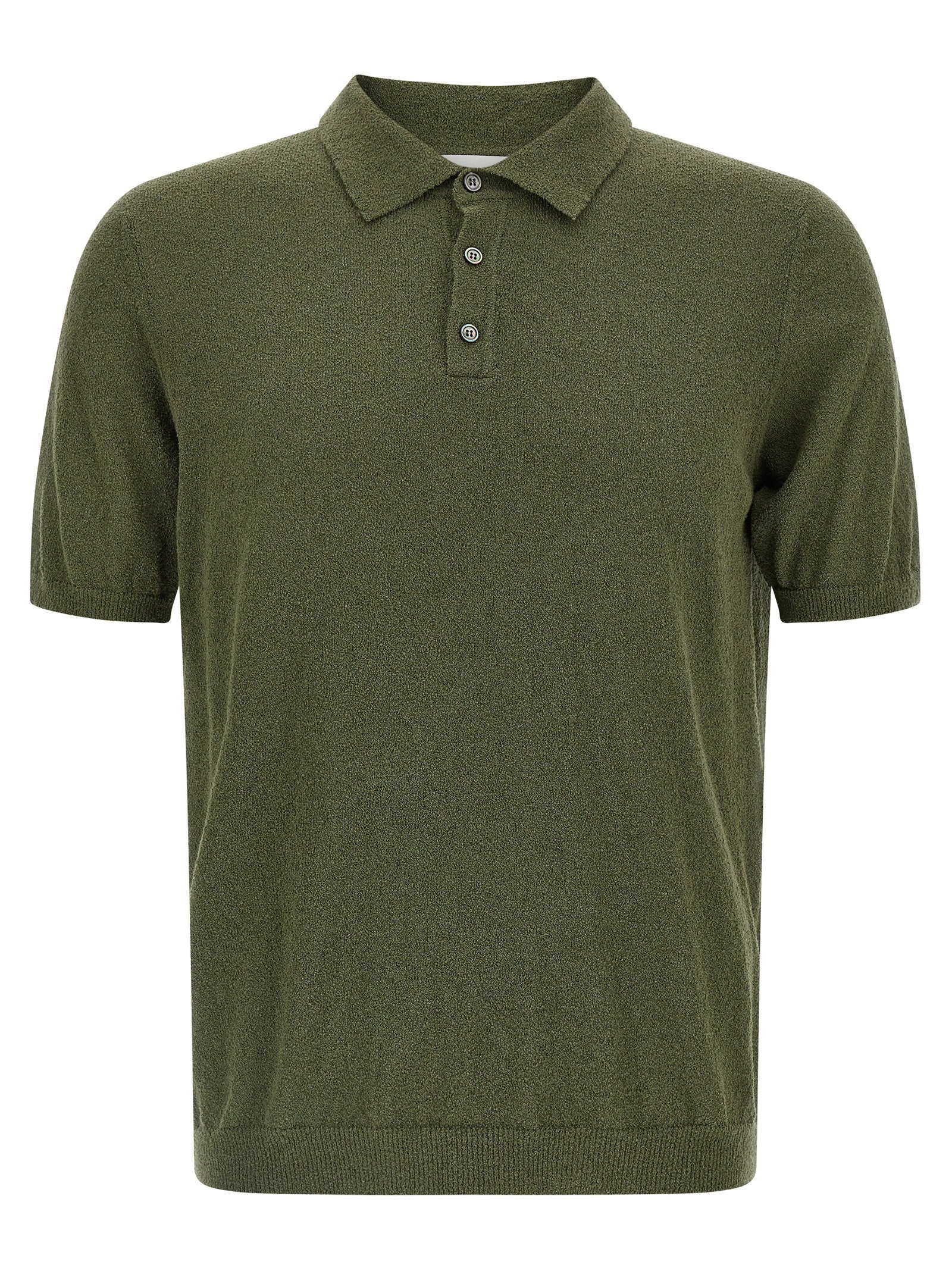 Roberto Collina Spongy Effect Polo Shirt – 70% cotton 30% polyamide
