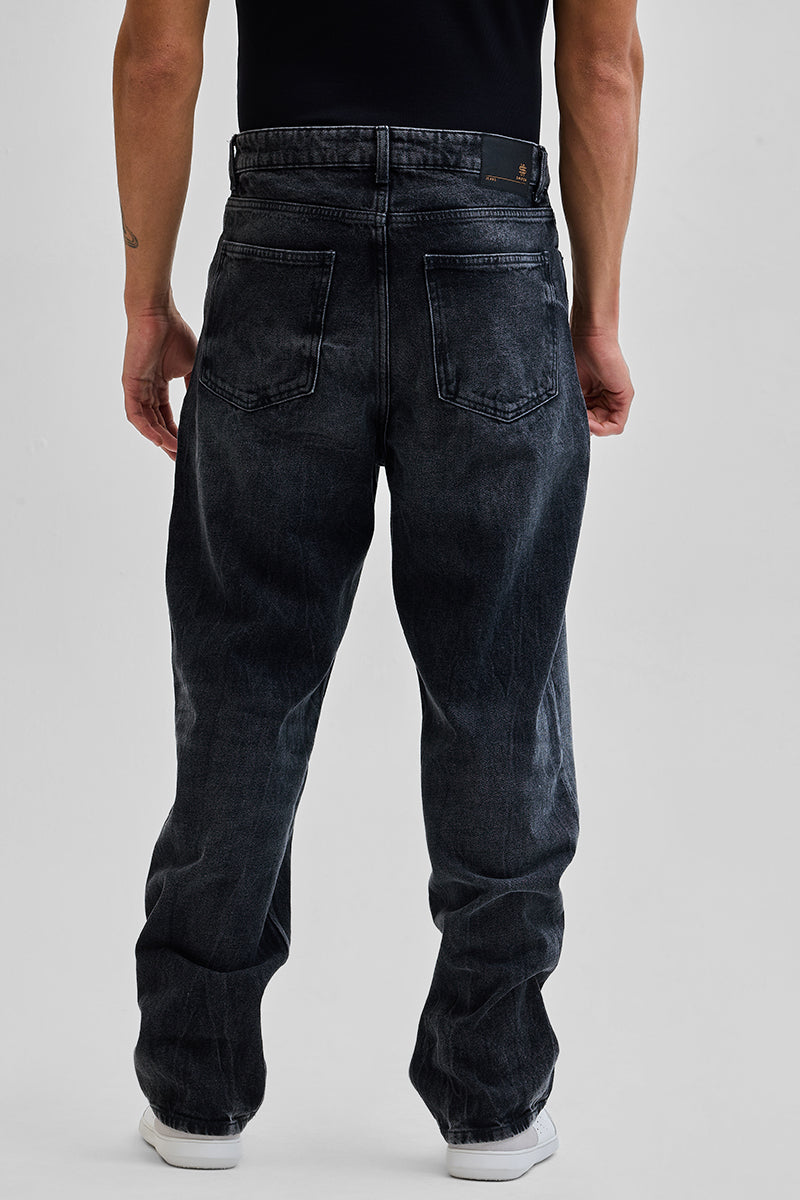 SNITCH Charcoal Grey Loose Fit Jeans - view 7