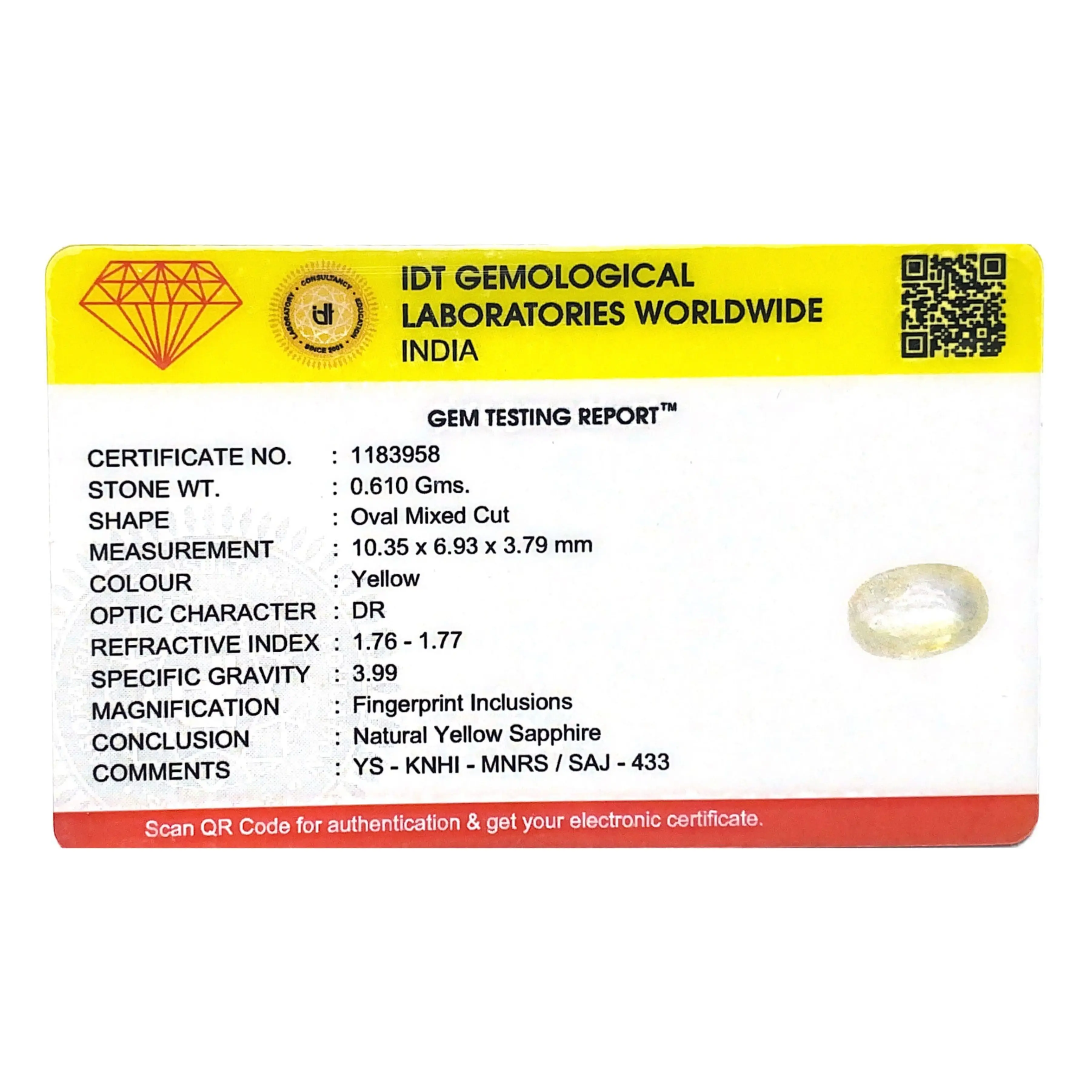 Pramogh Yellow Sapphire - 3.05 Carat - view 4