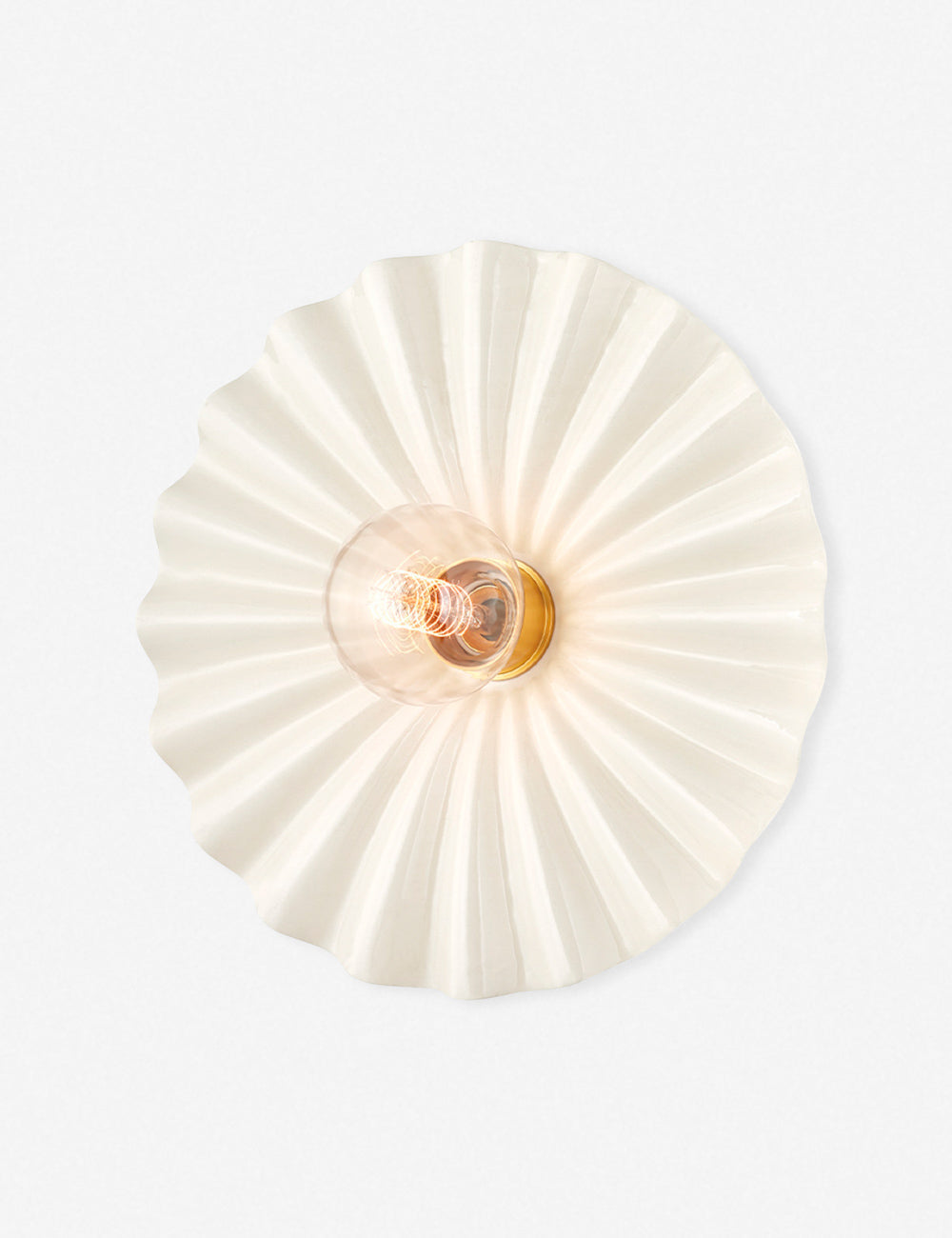 Lulu and Georgia Madrona Sconce – White and Brass