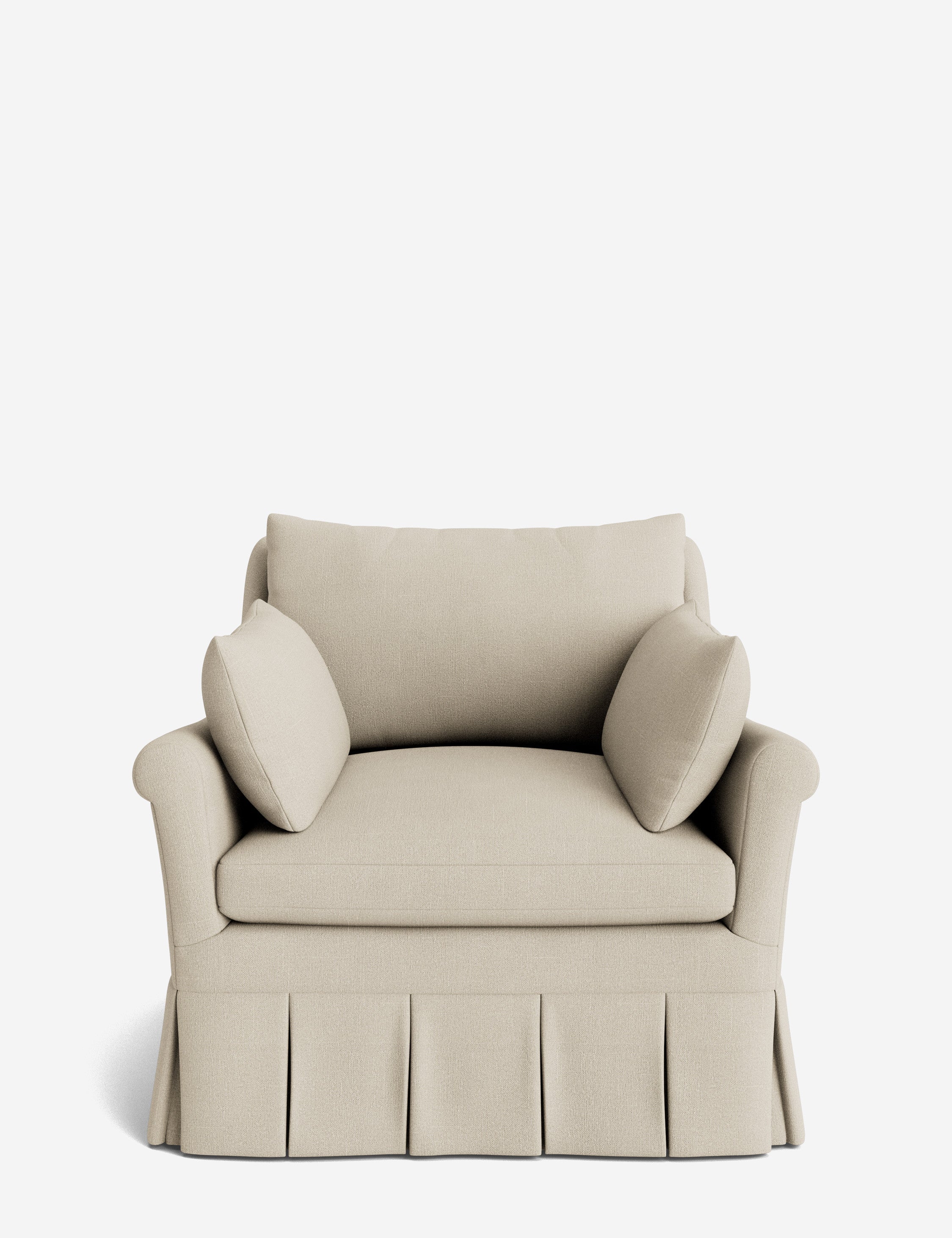 Lulu and Georgia Portola Rolled Arm Luxe Depth Pleated Chair - view 33