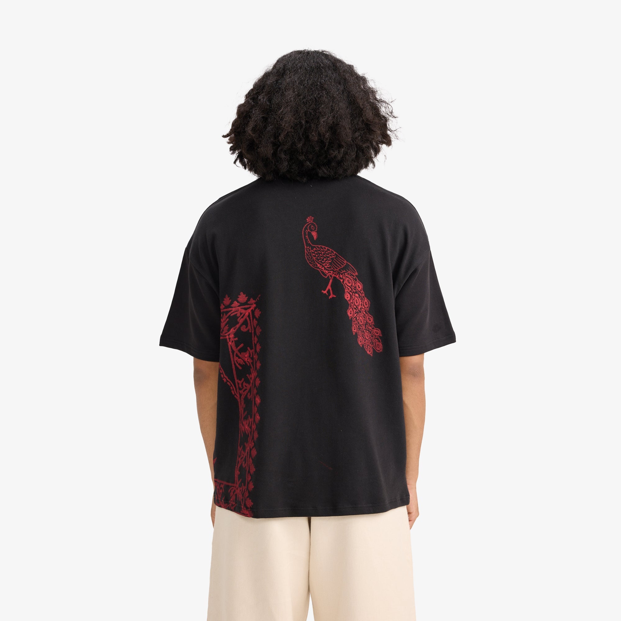F A R A K | By My Side Block Print T-shirt { Black/black - view 2