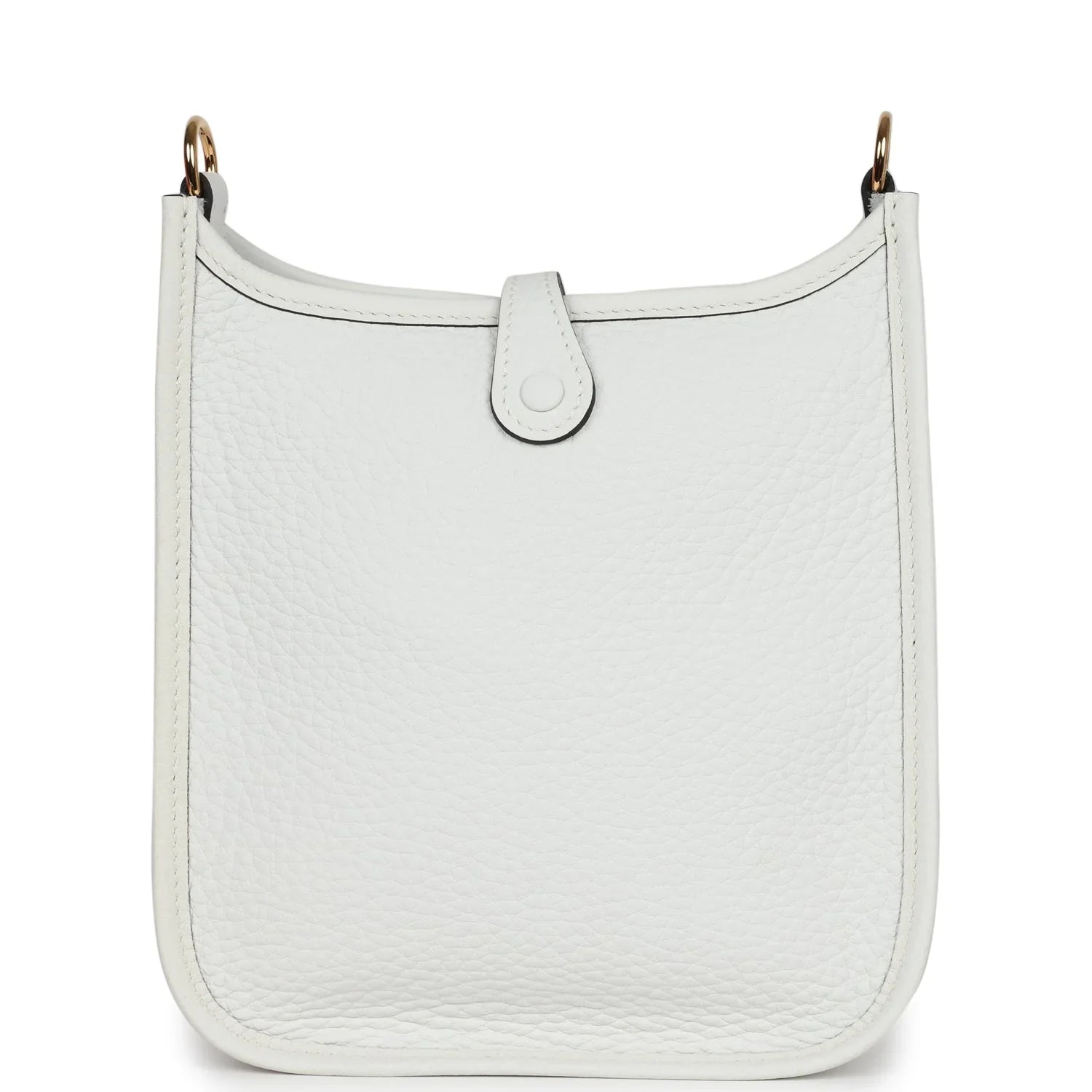 Cop Underdog Hermès Evelyne TPM New White Clemence Gold Hardware - view 4