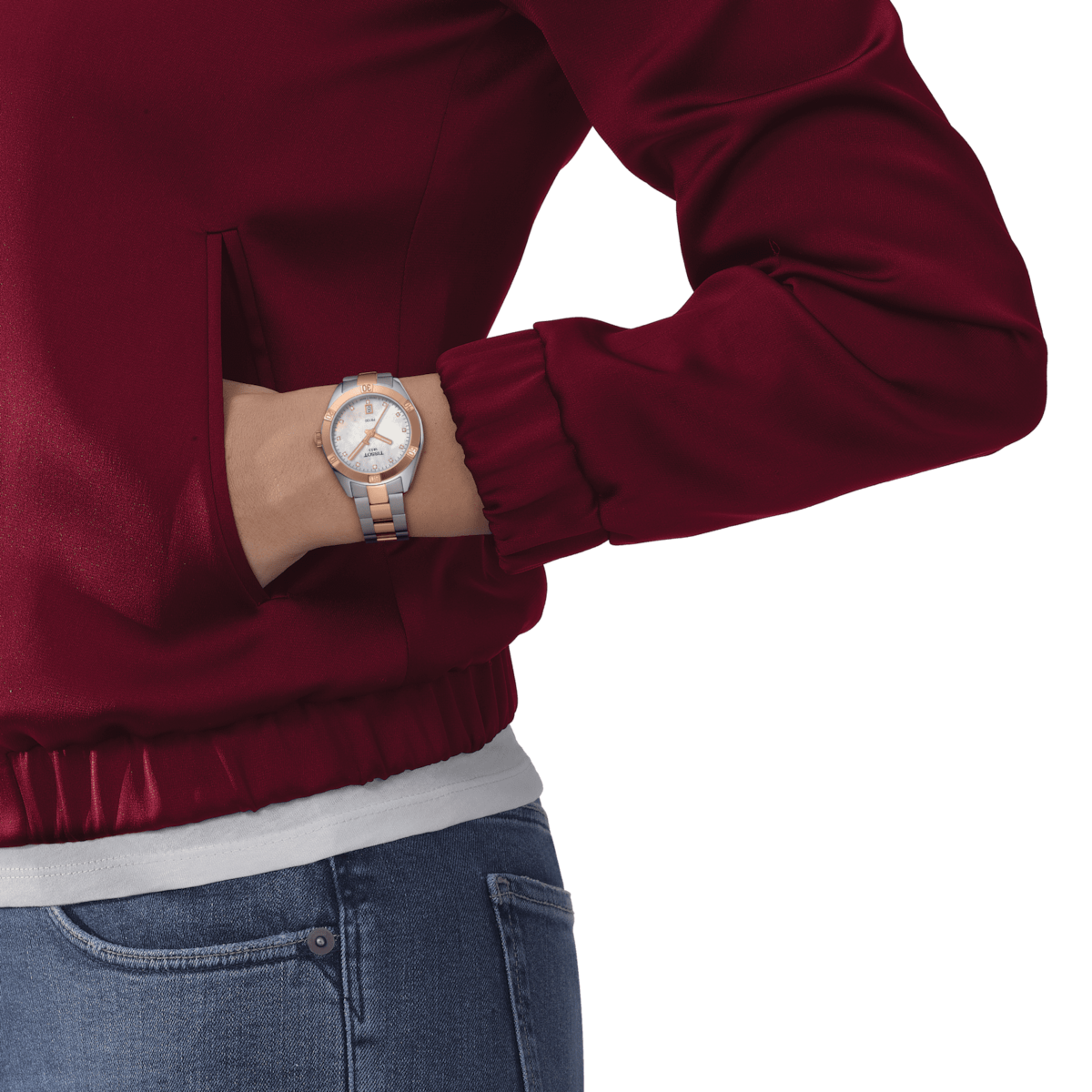 Tissot T-Classic White Mother-Of-Pearl Dial Women 36mm - view 2