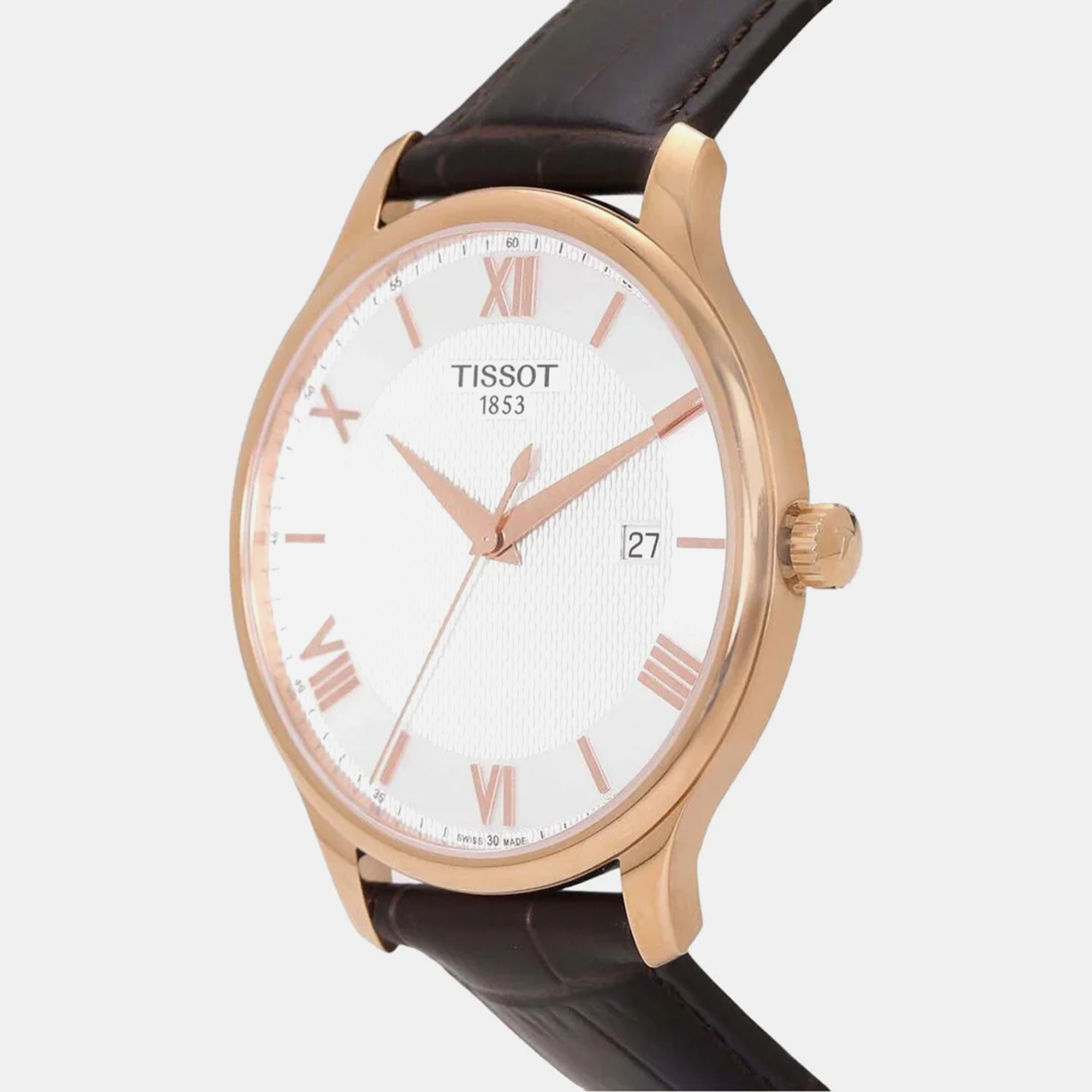 Tissot Tradition White Dial Rose Gold PVD Case 42mm - view 2