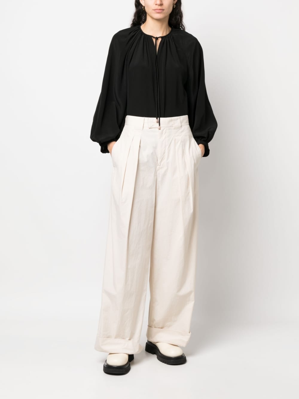Phaeonia Anita long sleeves blouse – Silk 100% - view 2