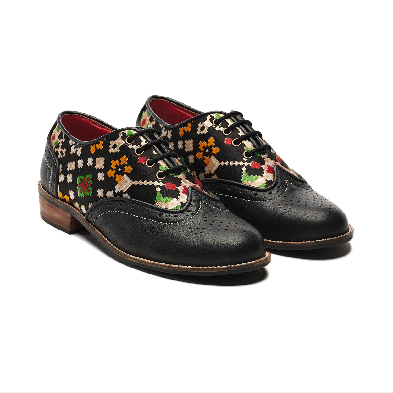Banjaaran India Patola Brogues Women – Coal