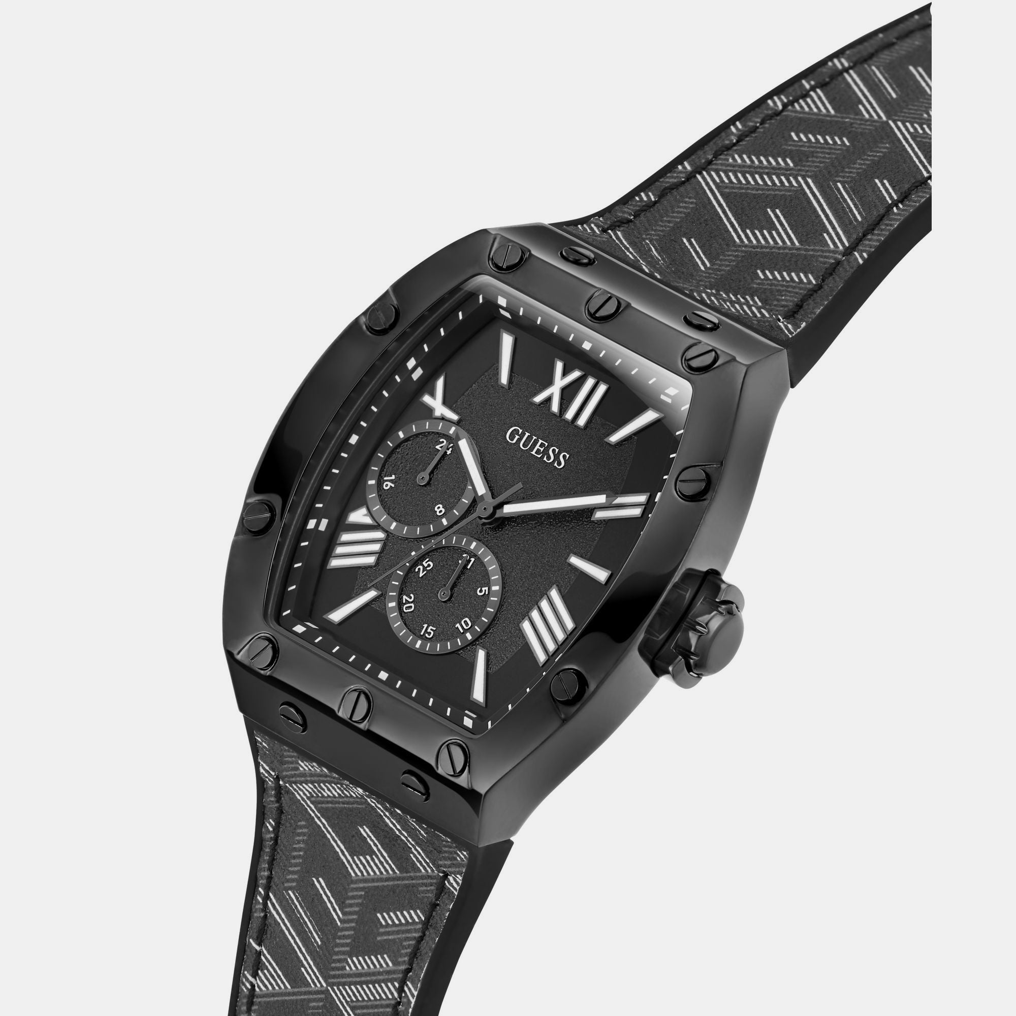Guess Falcon Men Quartz Black Dial Chronograph Leather Watch GW0645G2 - view 5