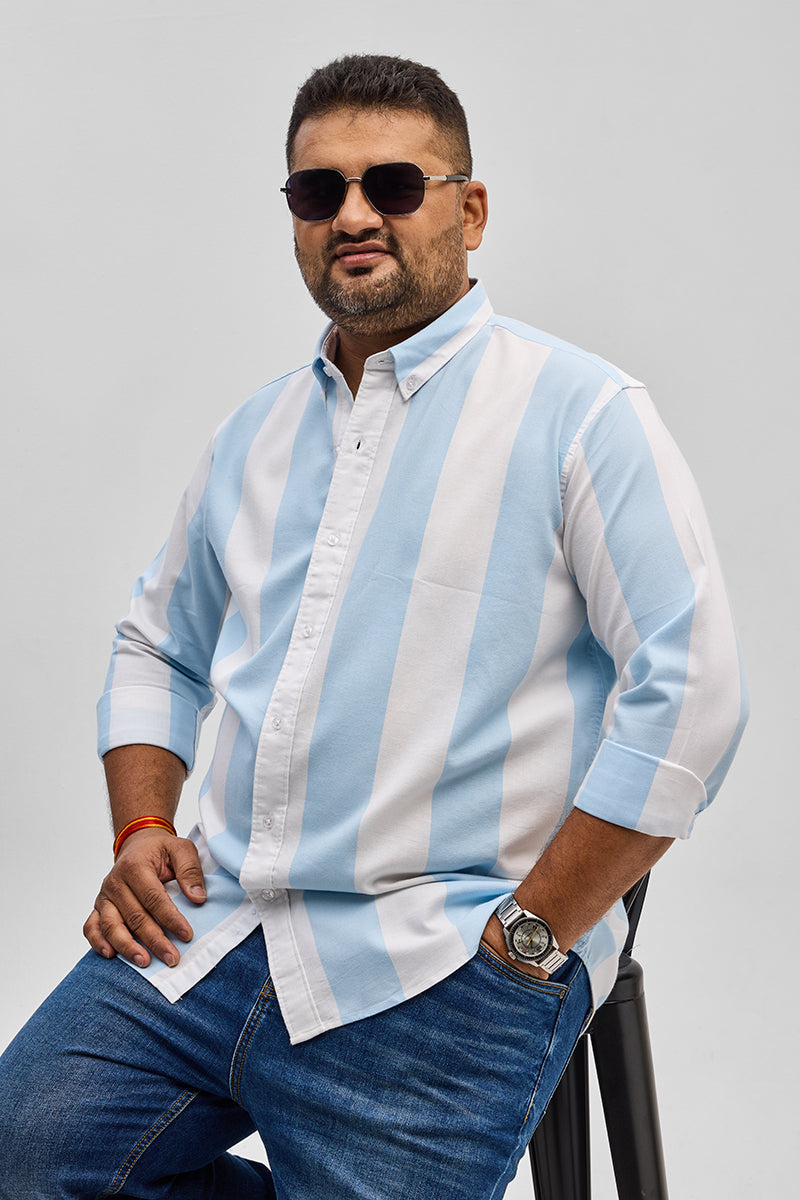 SNITCH Light Blue Oxford Stripes Shirt