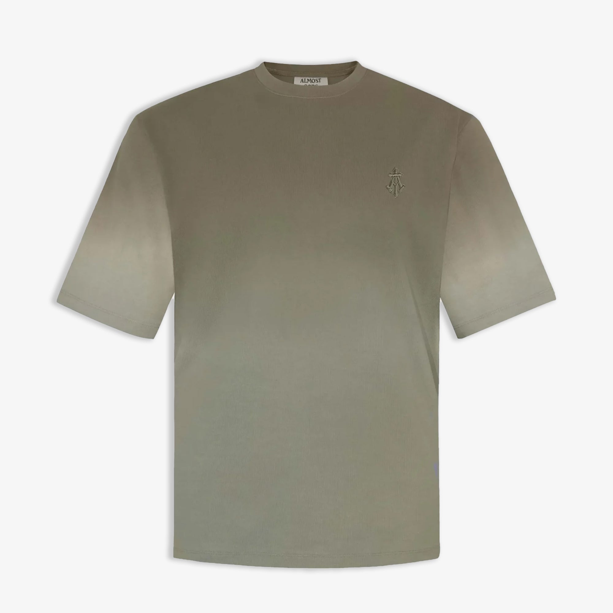 Almost Gods | Alpha Cross Tee In Dip { Dye Green - view 2