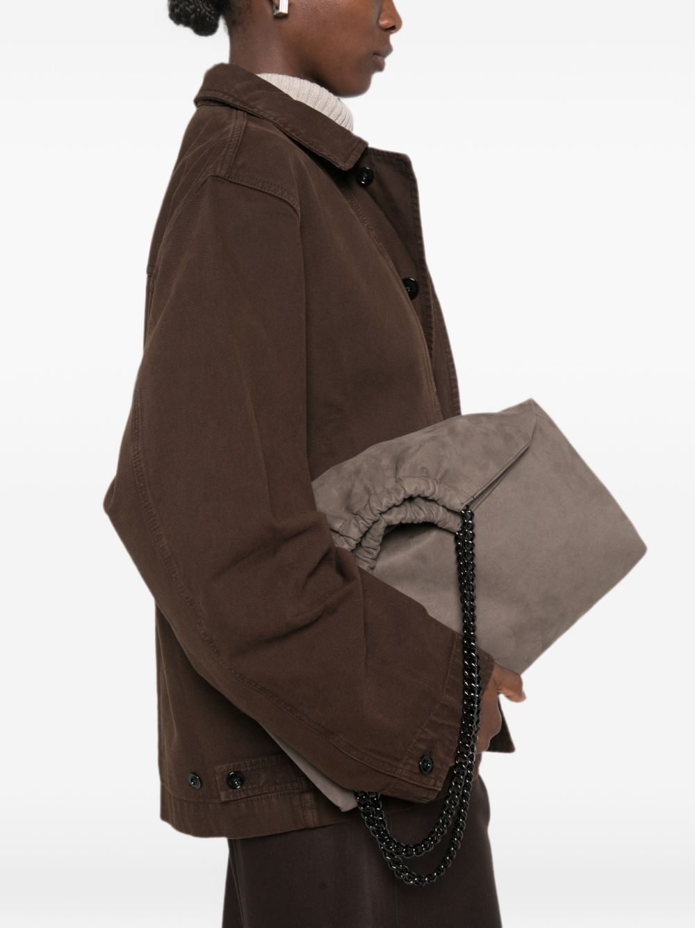 Stella McCartney Faux-Suede Ruched Bag – 100% Polyamide - view 2