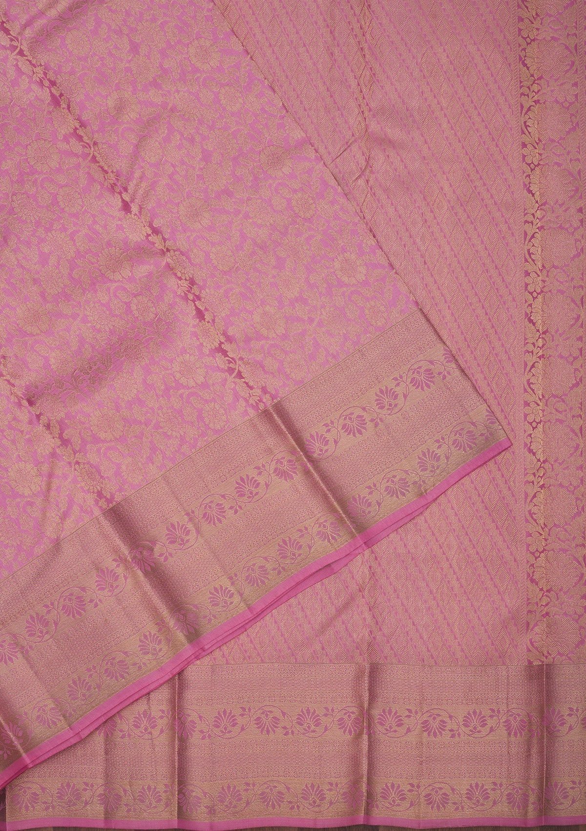 Koskii Baby Pink Zariwork Pure Silk Saree – Women's - view 3