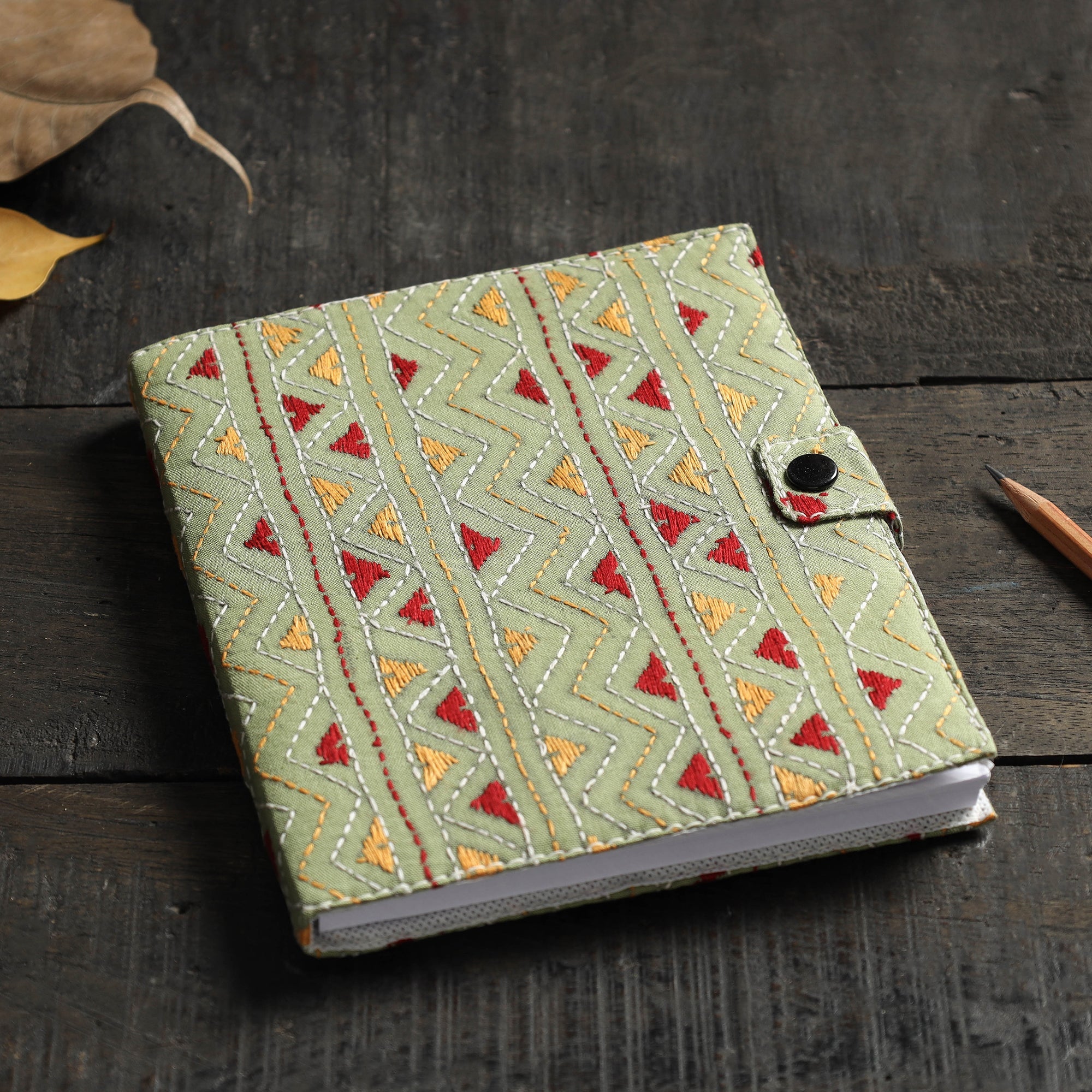 ASALKAAR Bengal Kantha Work Handcrafted Notepad (7 x 6 in)