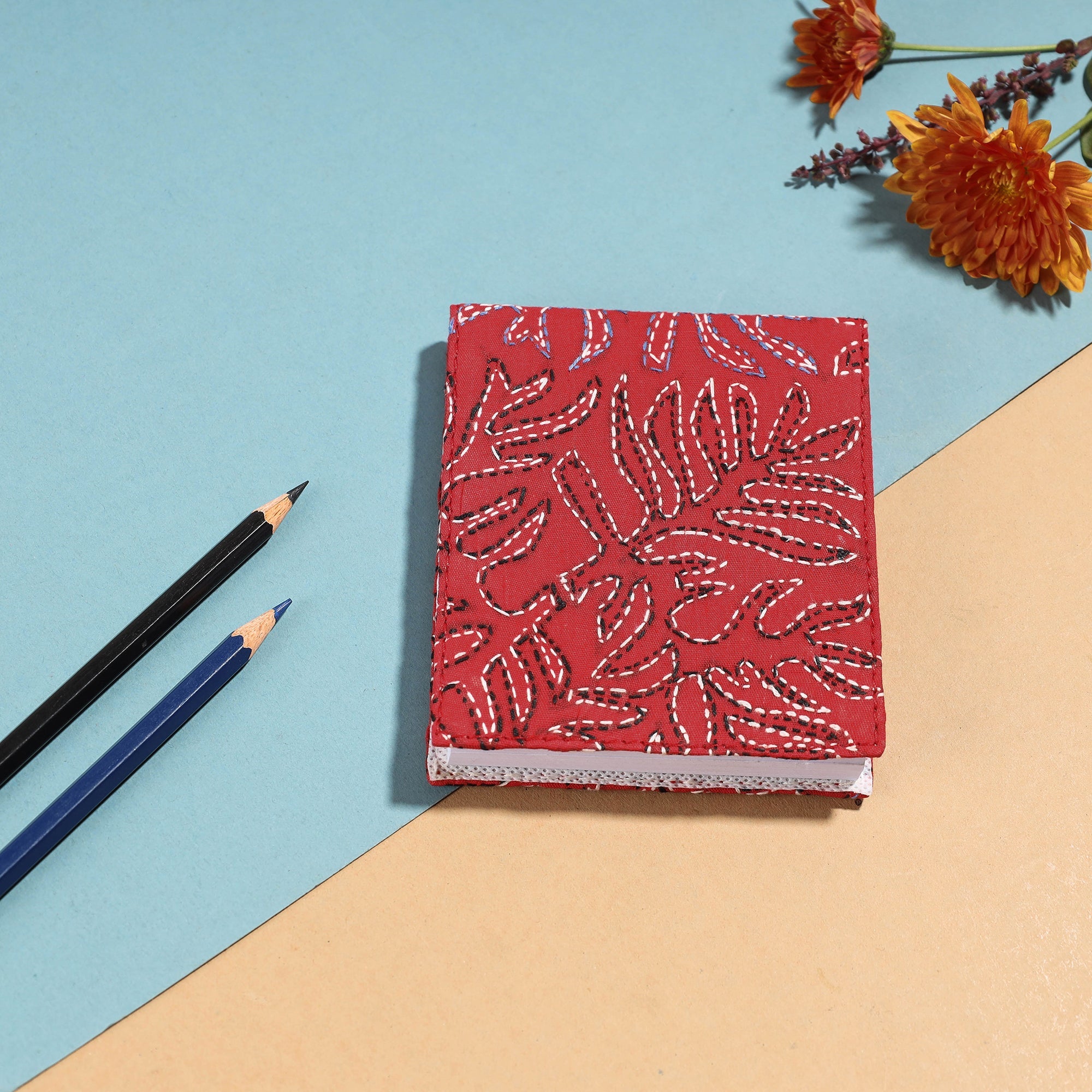 ASALKAAR Bengal Kantha Work Handcrafted Notepad (5 x 4 in)