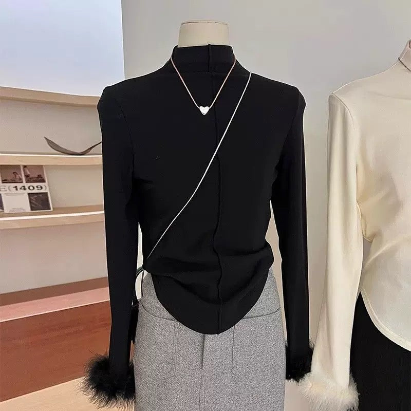 Alamode By Akanksha Penelope Statement Tops with Fur - view 4