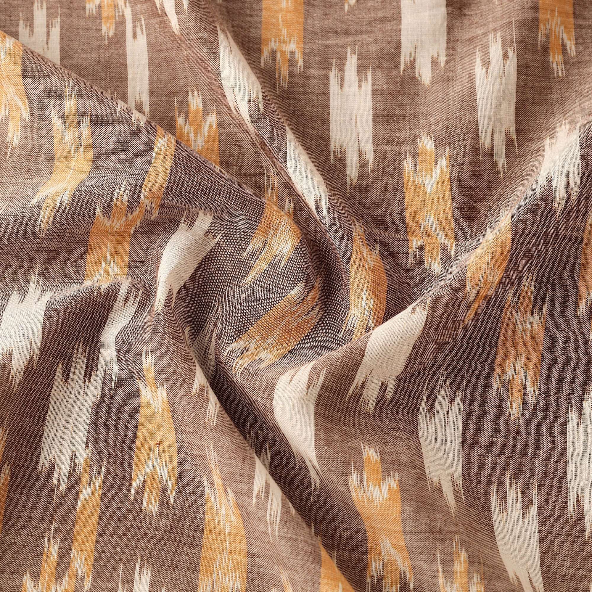 ASHOKA ASSEMBLE - CELEBRATING CRAFTS OF ODISHA Brown - Maniabandha Ikat Weave Handloom Cotton Fabric - view 3