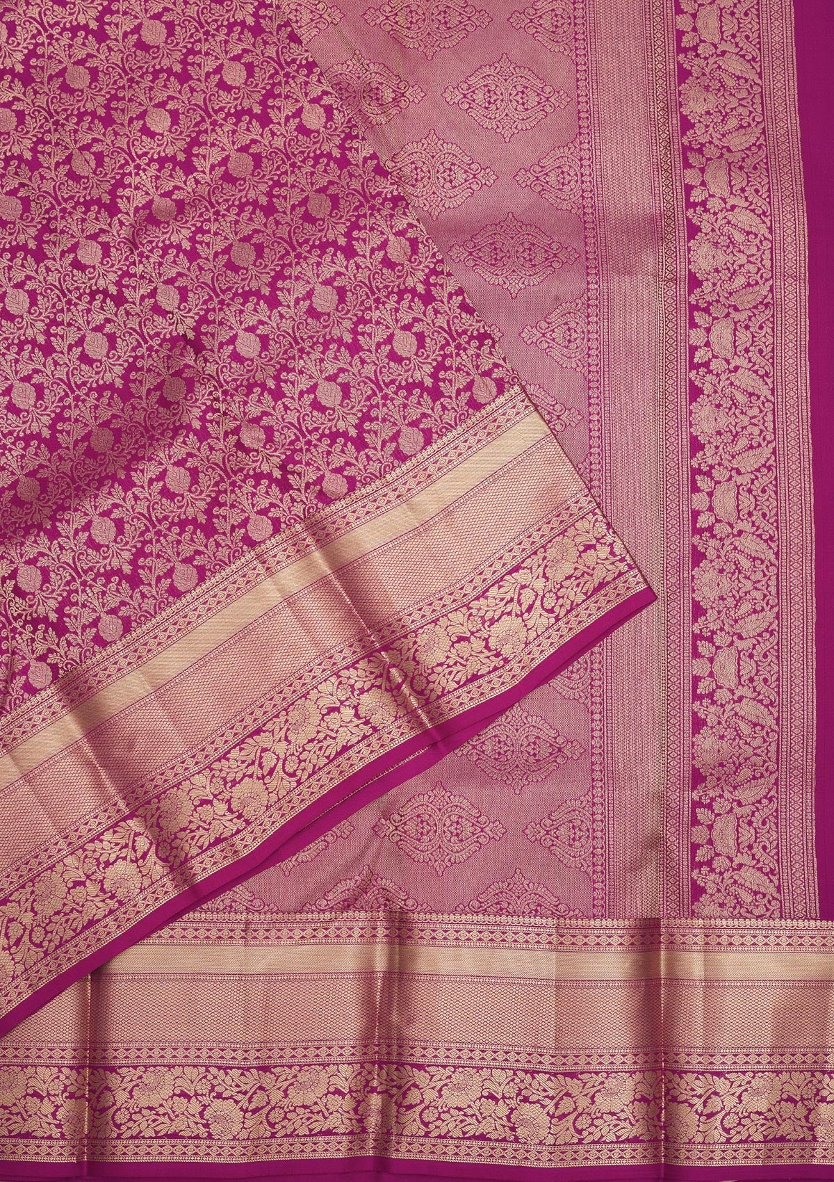 Koskii Purple Zariwork Pure Silk Saree – Women's - view 3