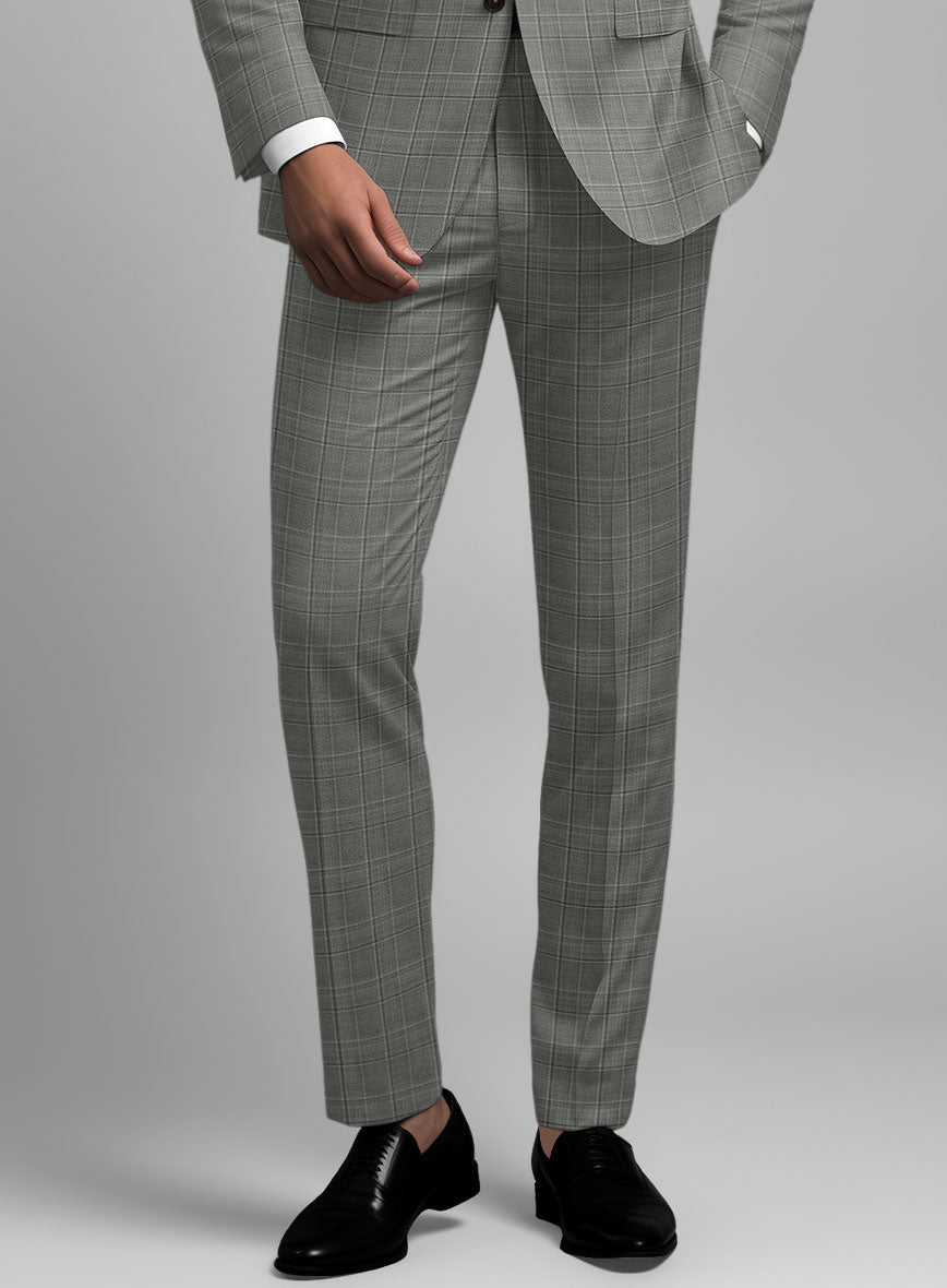 StudioSuits Reda Mavlox Gray Checks Wool Pants - view 2