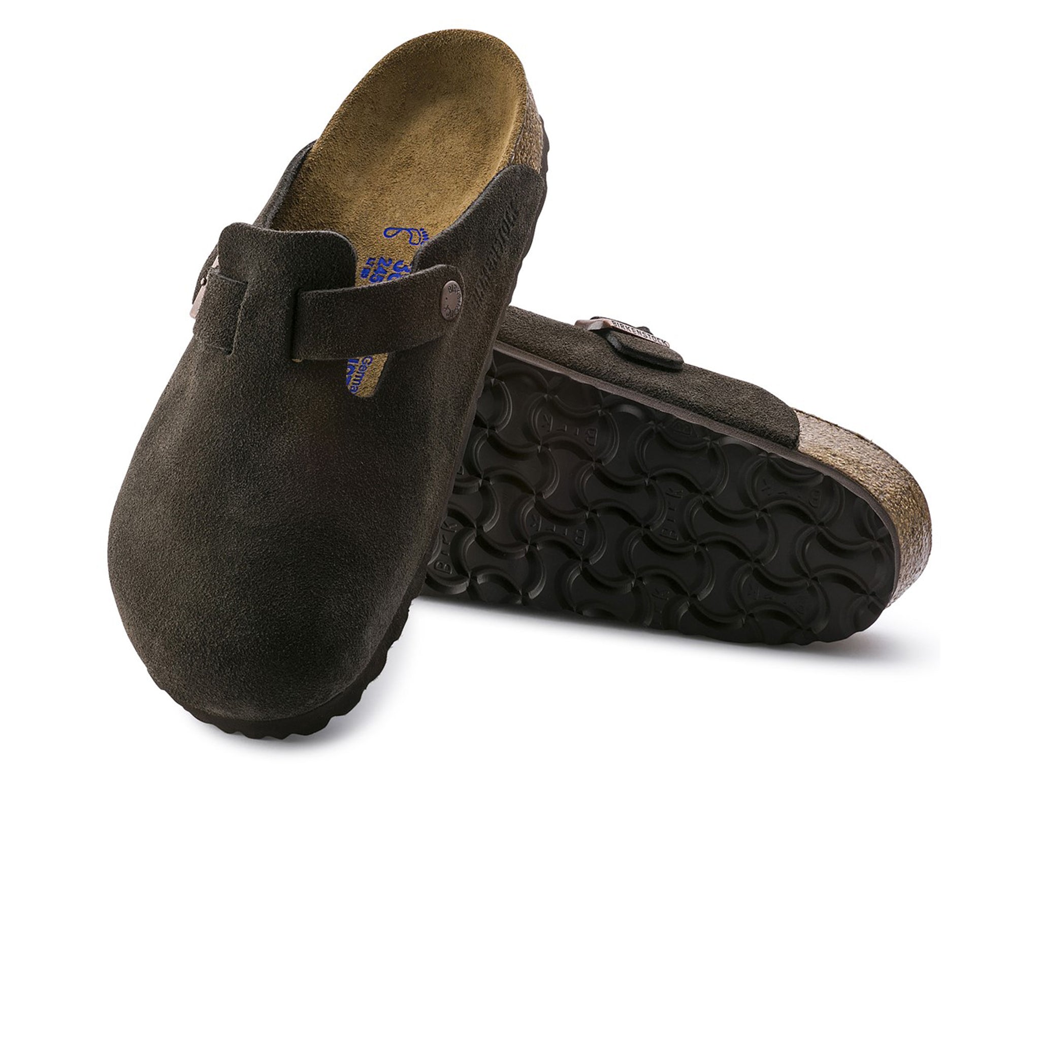 Birkenstock Boston Suede Flat Sandals Mocha - view 5
