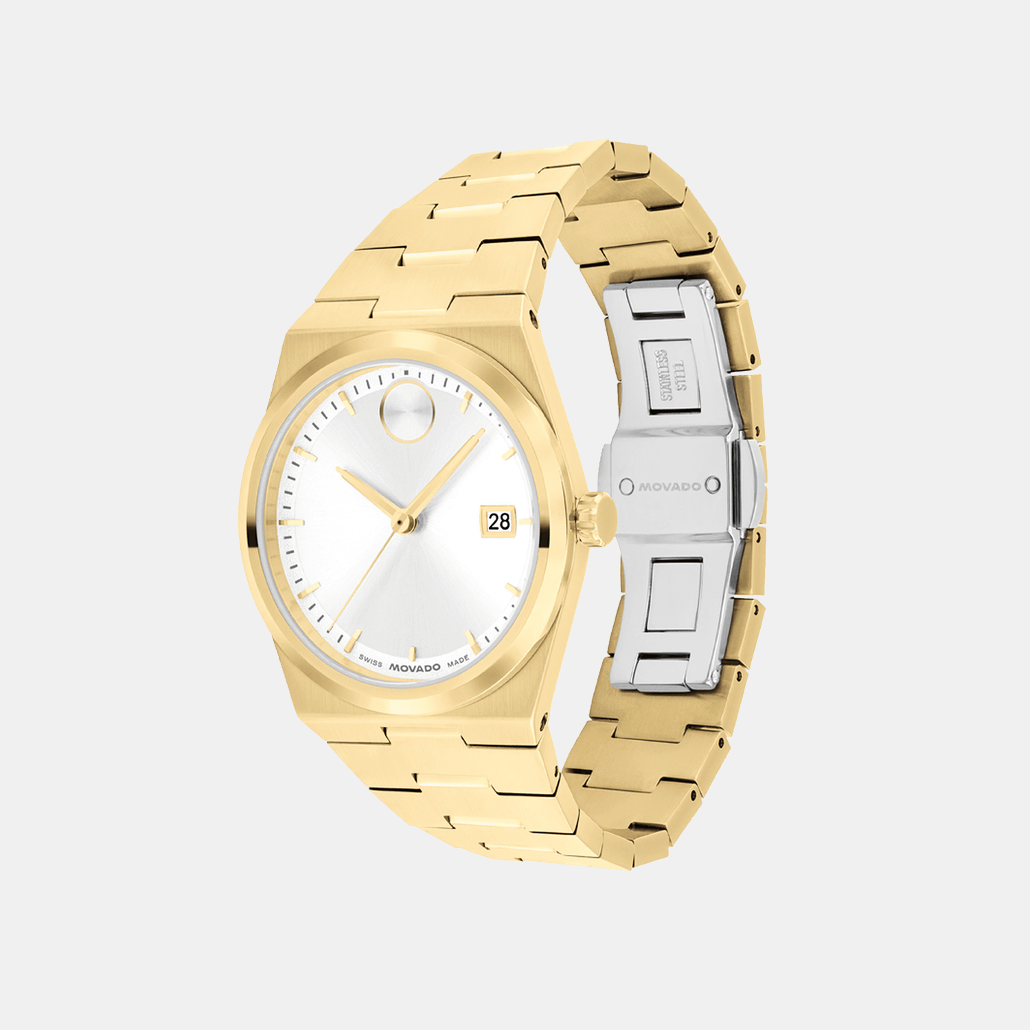 Movado Bold Women Quartz White Dial Analog Stainless Steel Watch 3601187 - view 2