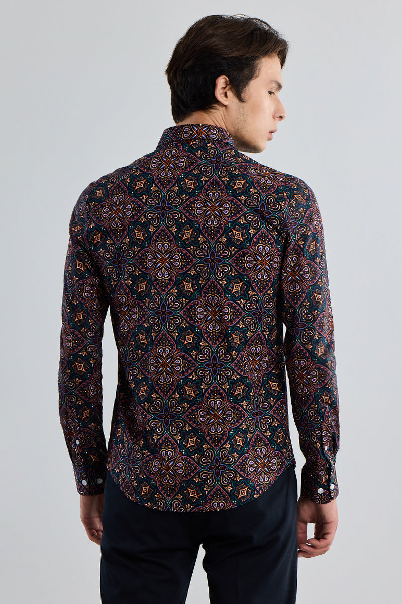 SNITCH EasyFlex Petal Motif Multicolour Shirt - view 6