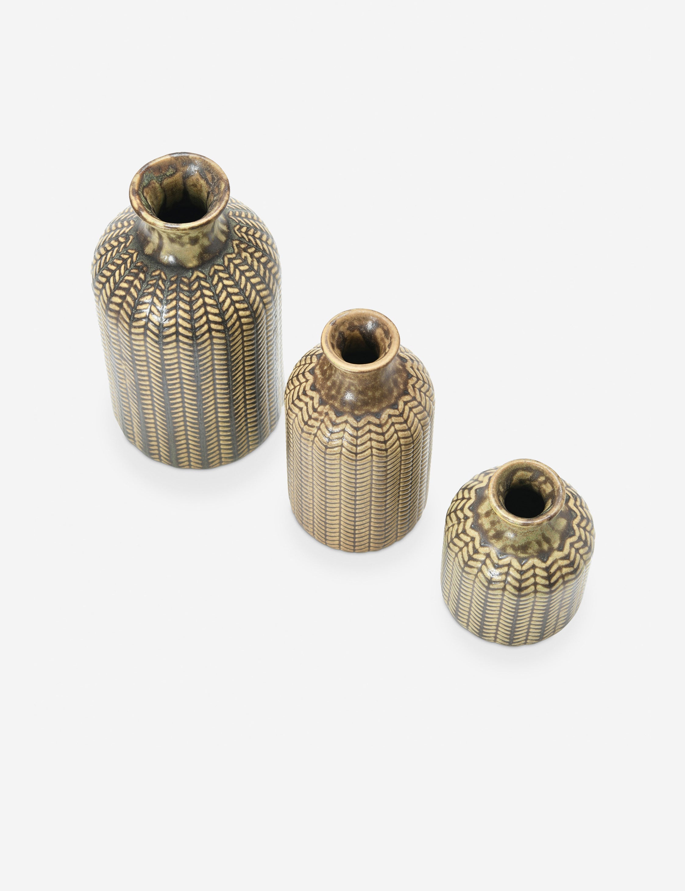 Lulu and Georgia Montalvo Vases (Set of 3) – Olive - view 2