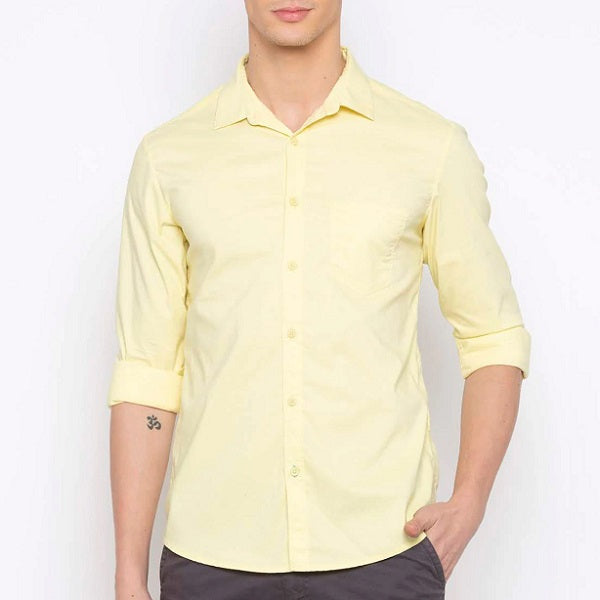 BlackTree Combo of 3 Cotton Shirt for Man ( Lemon,Pista and White ) - view 2