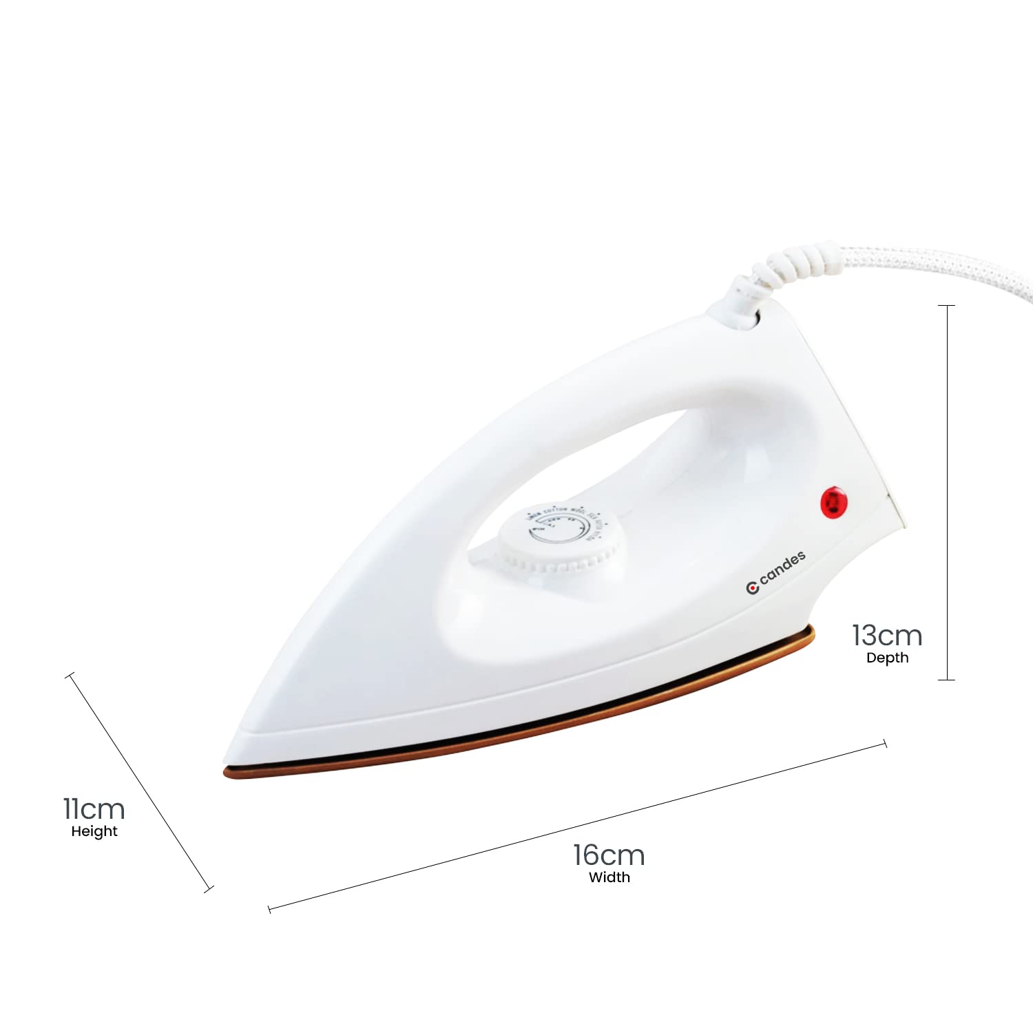 Candes Iron Press | 2 Year Warranty | Iron box, Electric iron, Dry Iron, Electric Iron Press for Clothes, EI107 1000-Watt, Light Weight Electric Dry I - view 5
