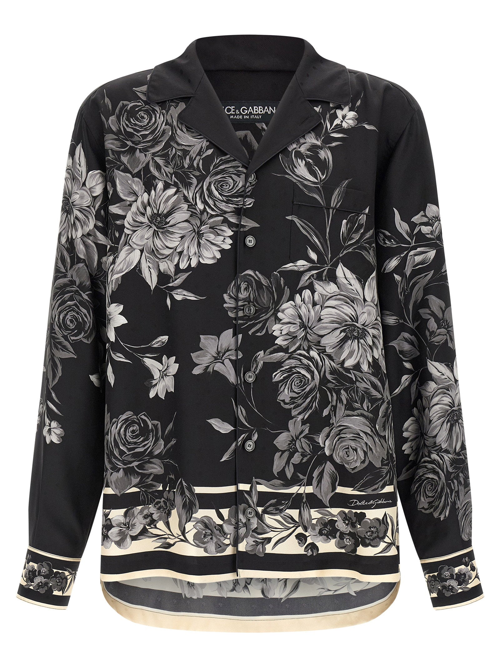 Dolce & Gabbana Bouquet Fiori Shirt – 100% silk