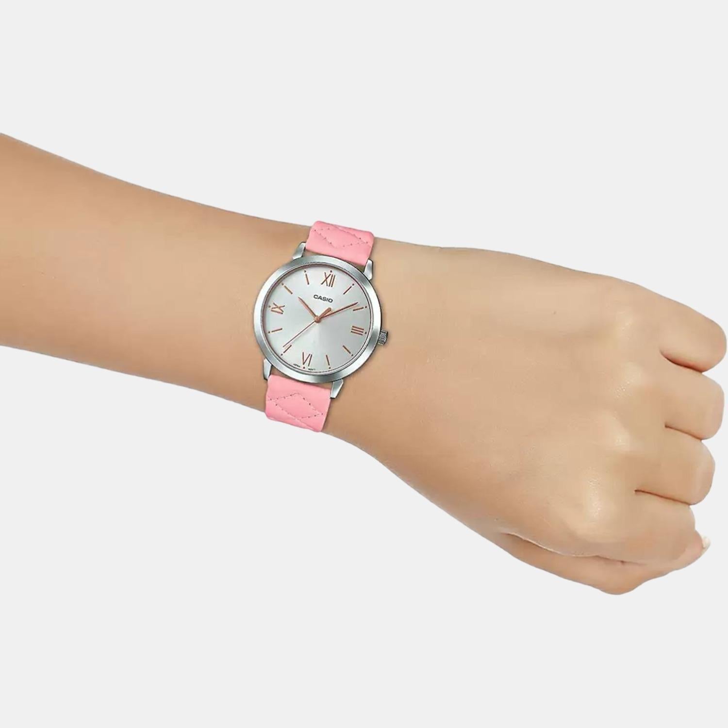 Casio Enticer Women Quartz Silver Dial Analog Leather Watch A1483 - view 7