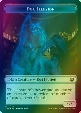 Magic Boo Token (10) // Dog Illusion Token (03) [Adventures in the Forgotten Realms: Tokens] [Foil] - view 2