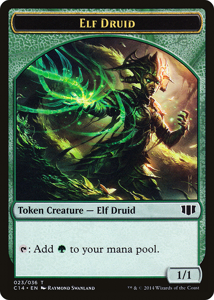 Magic Beast Token (20) // Elf Druid Token (23) [Commander 2014 Tokens] [Non-Foil] - view 2