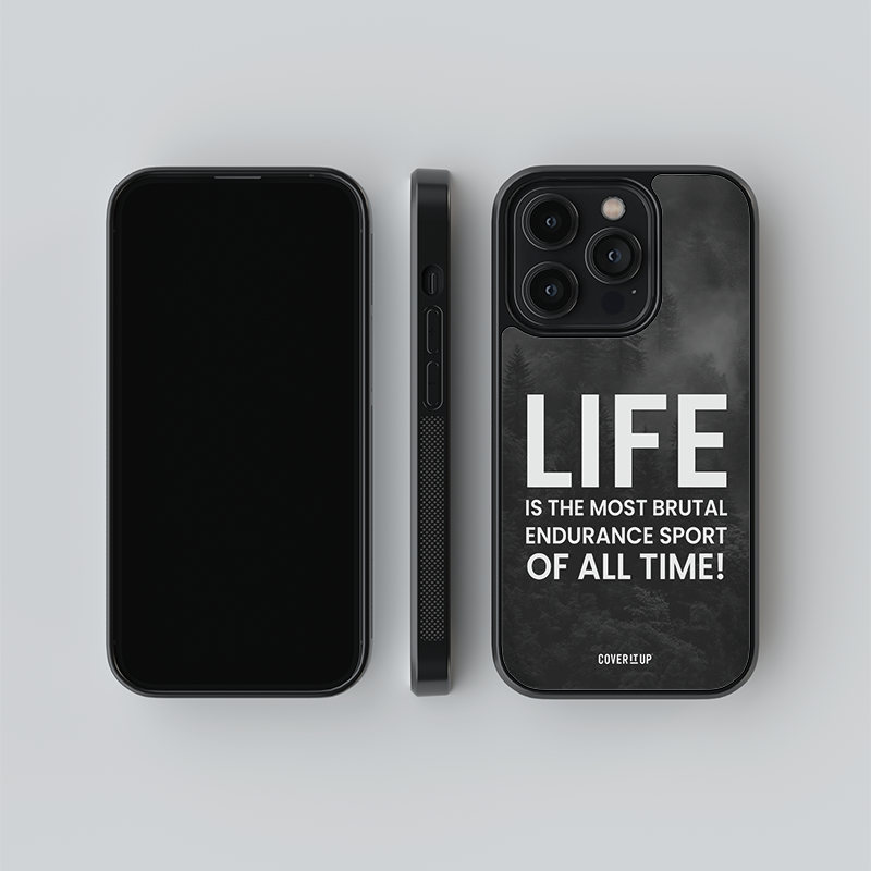 Cover It Up Life Is The Most Brutal Glass Case - view 5