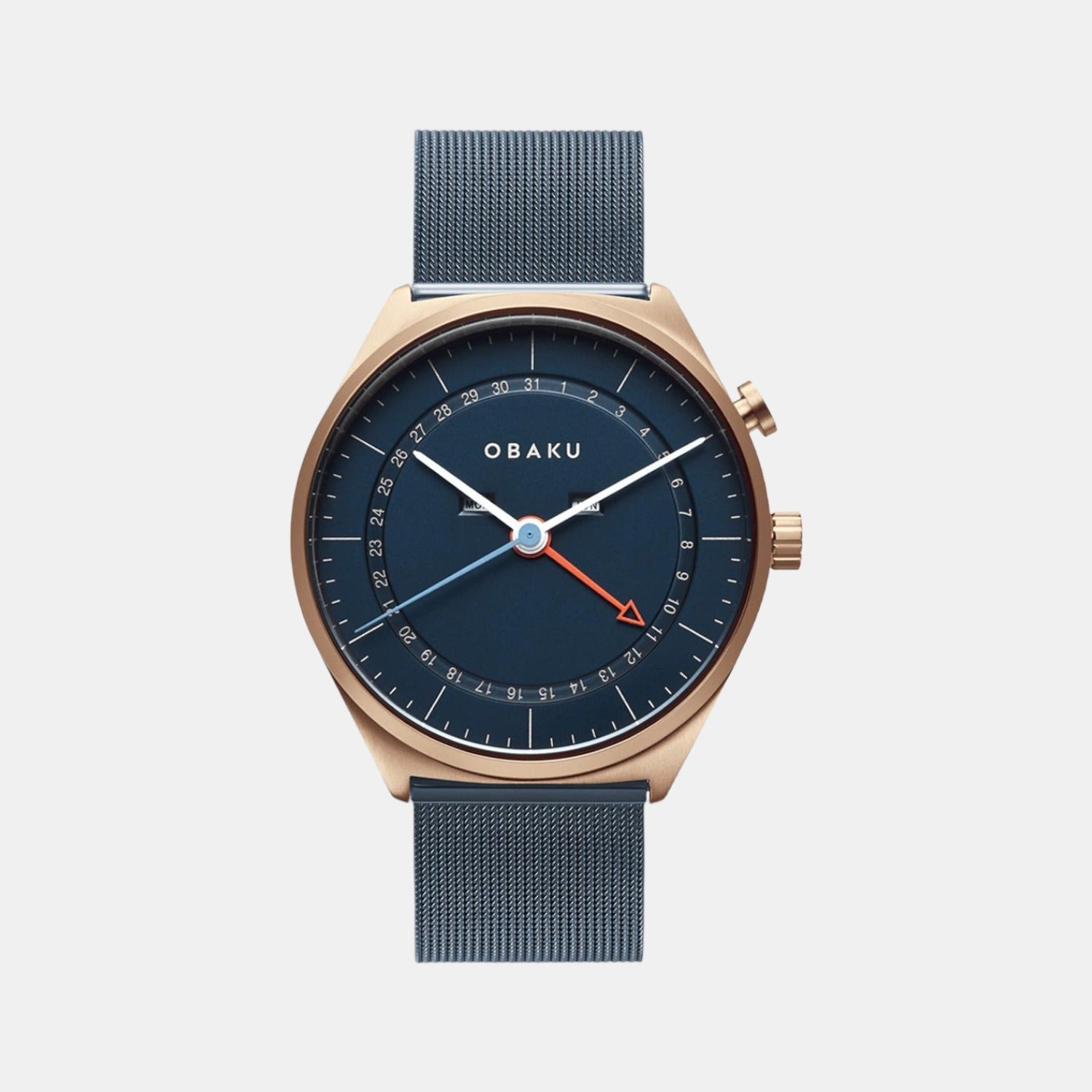 Obaku Dato Ocean Men Quartz Blue Dial Analog Stainless Steel Watch V242GMVLML