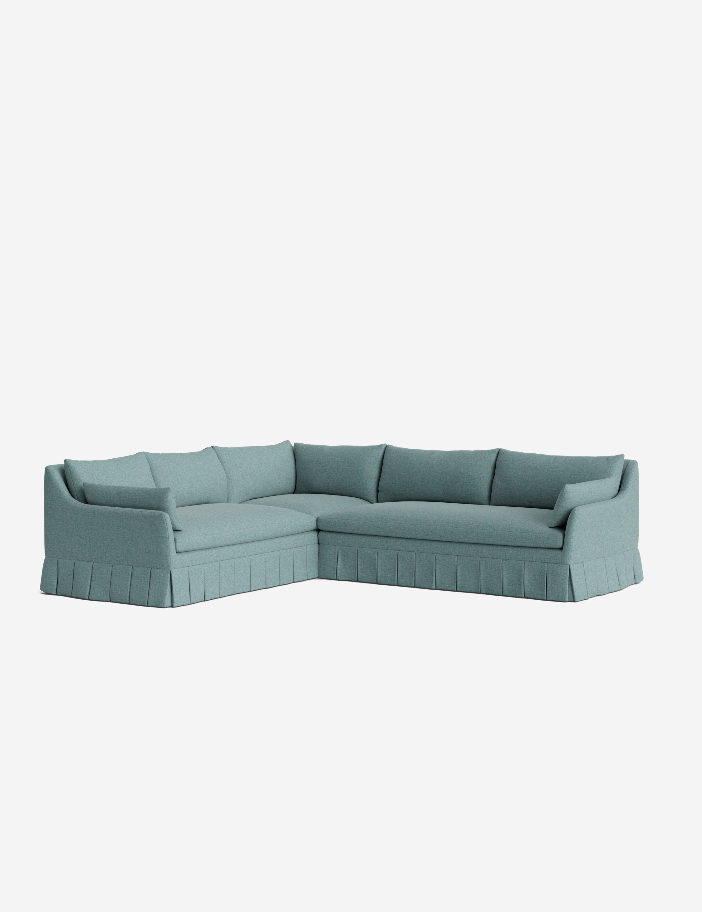 Lulu and Georgia Portola Luxe Depth Pleated Corner Sectional Sofa - view 27