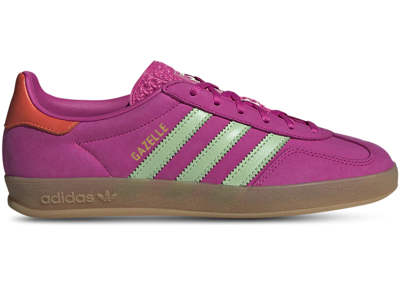 Adidas Gazelle Indoor Semi Lucid Fuchsia Semi Green Spark Coral (Women'S)