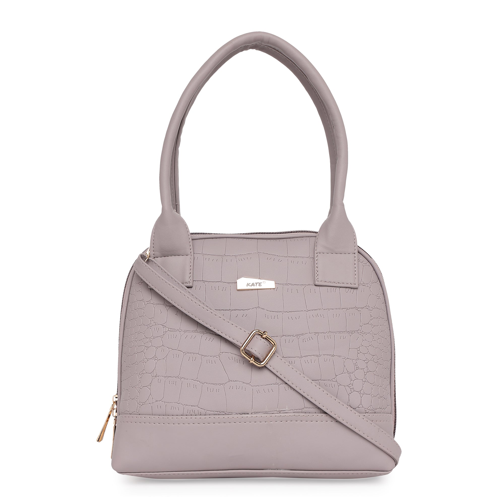 Peachmode Seller Mauve Women Vegan Leather Handbag With Belt