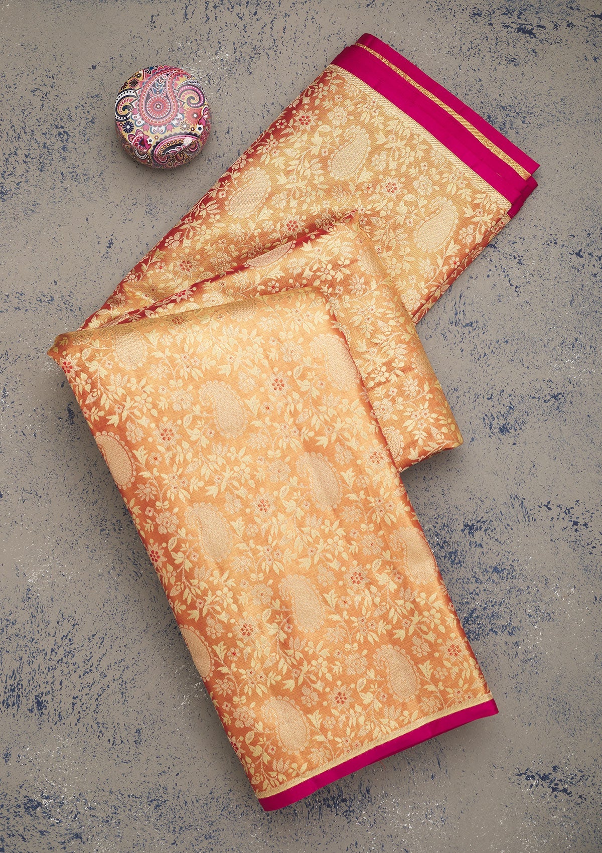 Koskii Pink Zariwork Pure Silk Saree – Women's