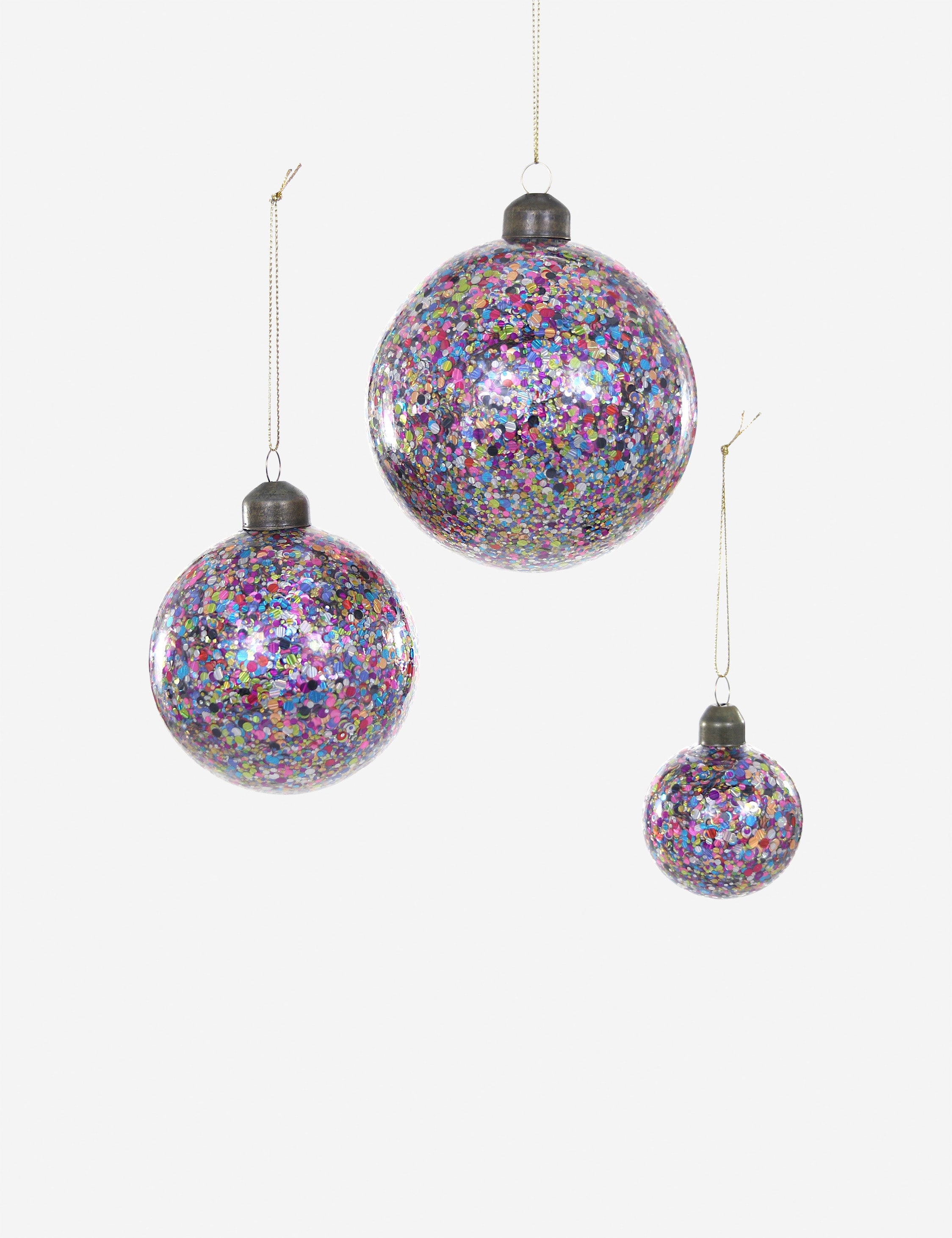 Lulu and Georgia Confetti Bauble Ornaments (Set of 3) by Cody Foster and Co