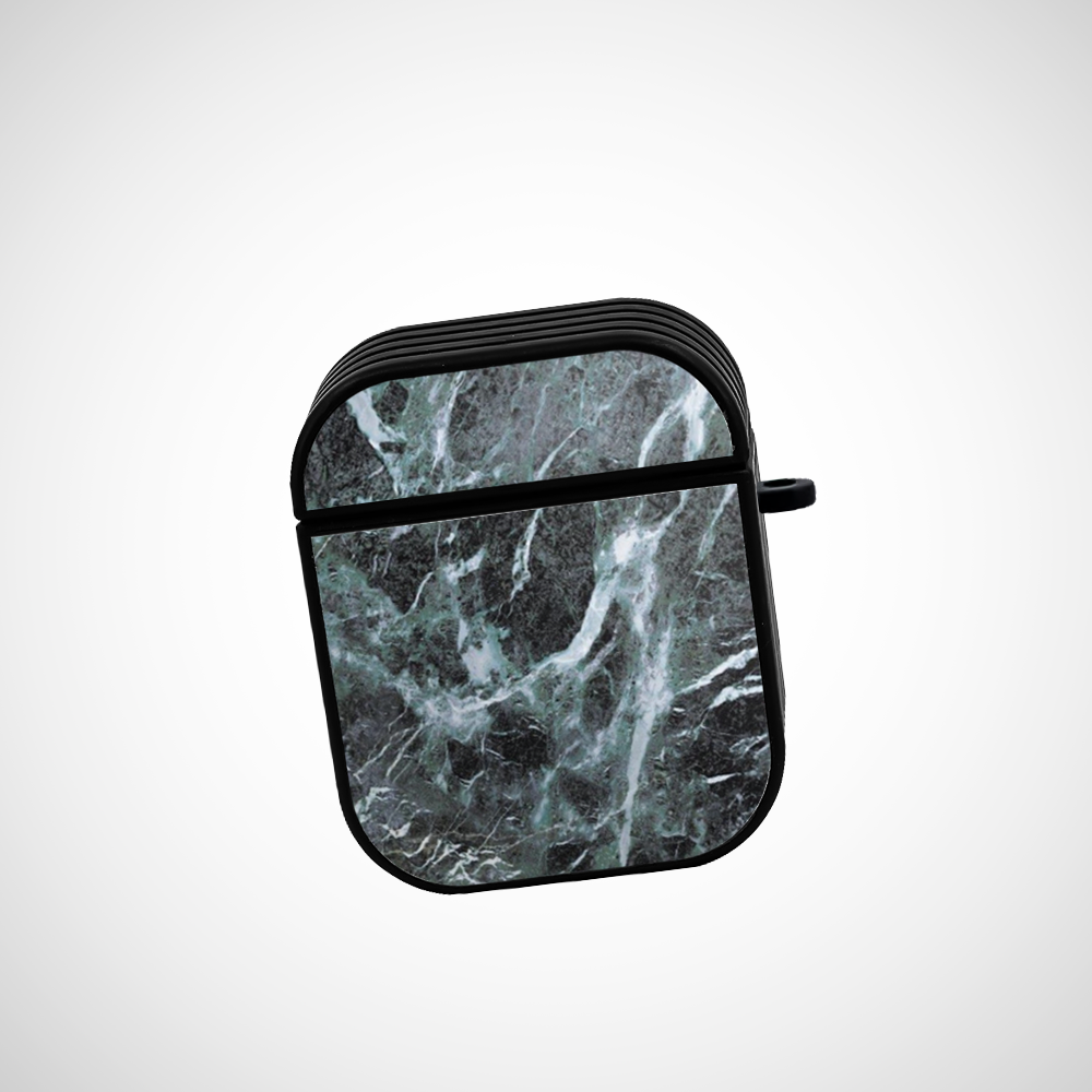 Cover It Up Dark Green marble Glass Airpods 1st Gen Case Covers