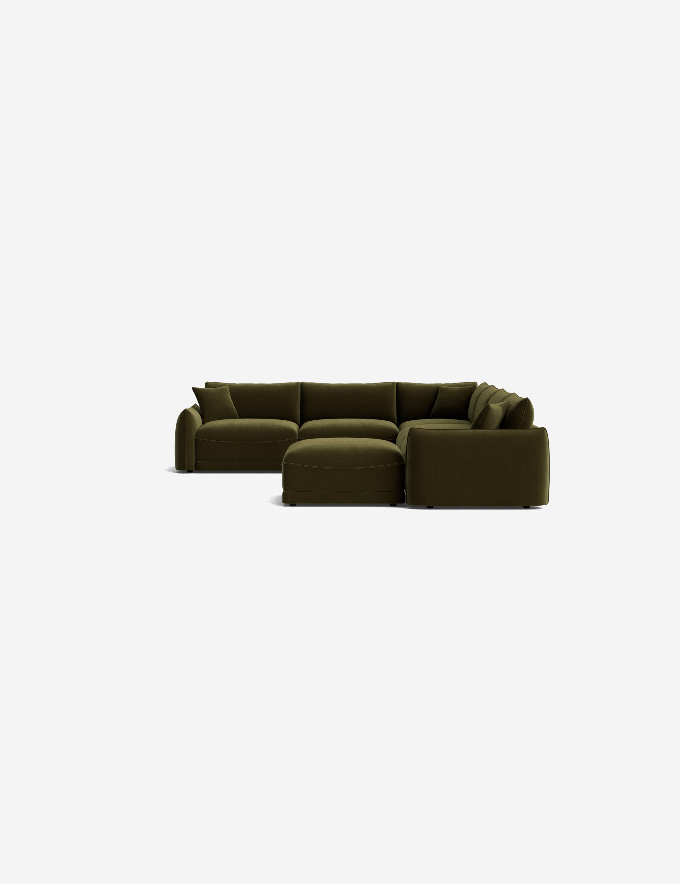 Lulu and Georgia Balmer Modular Corner Sectional Sofa With Ottoman - view 59