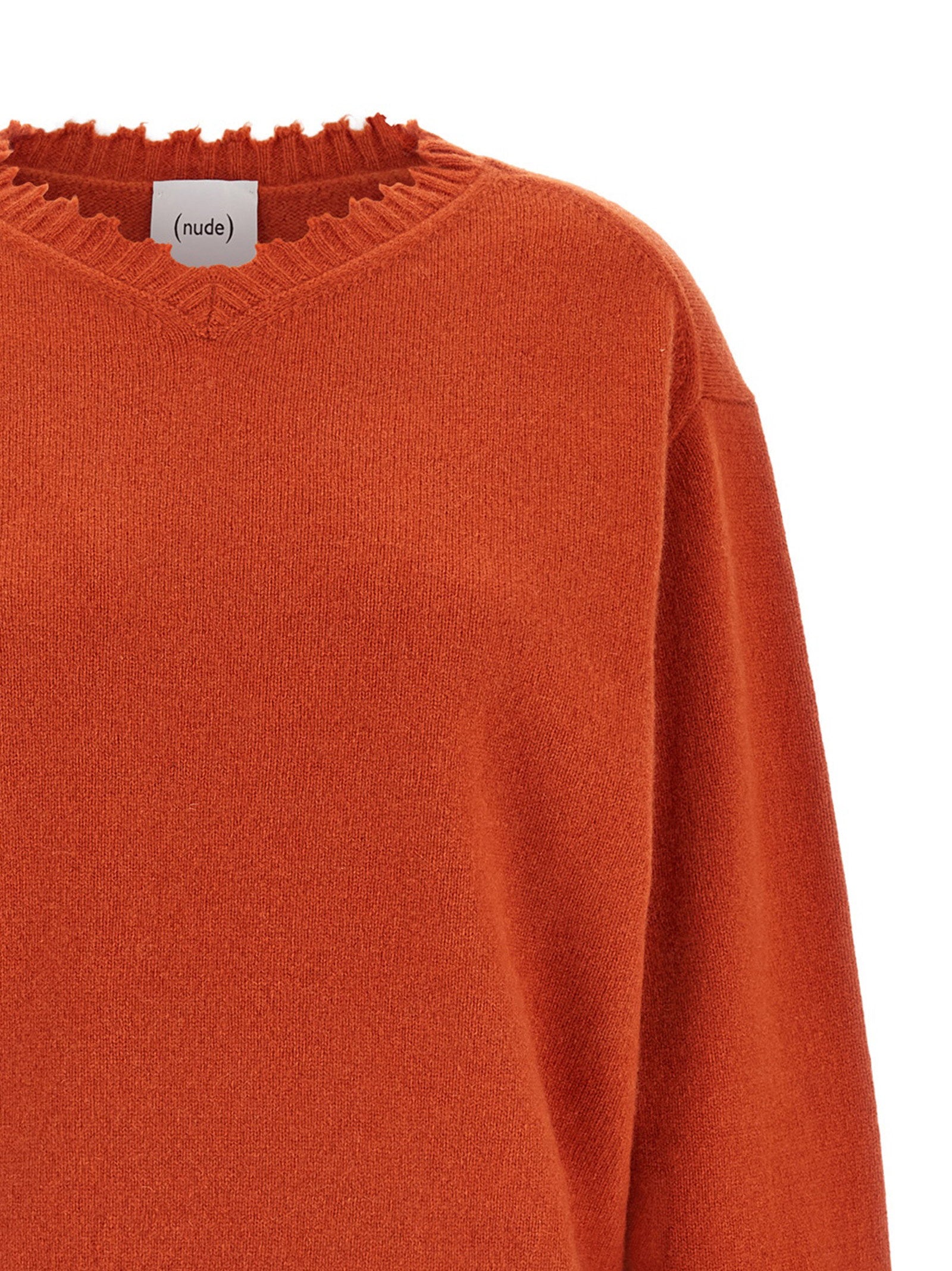 Nude Fringed Hem Sweater – 100% cashmere - view 3