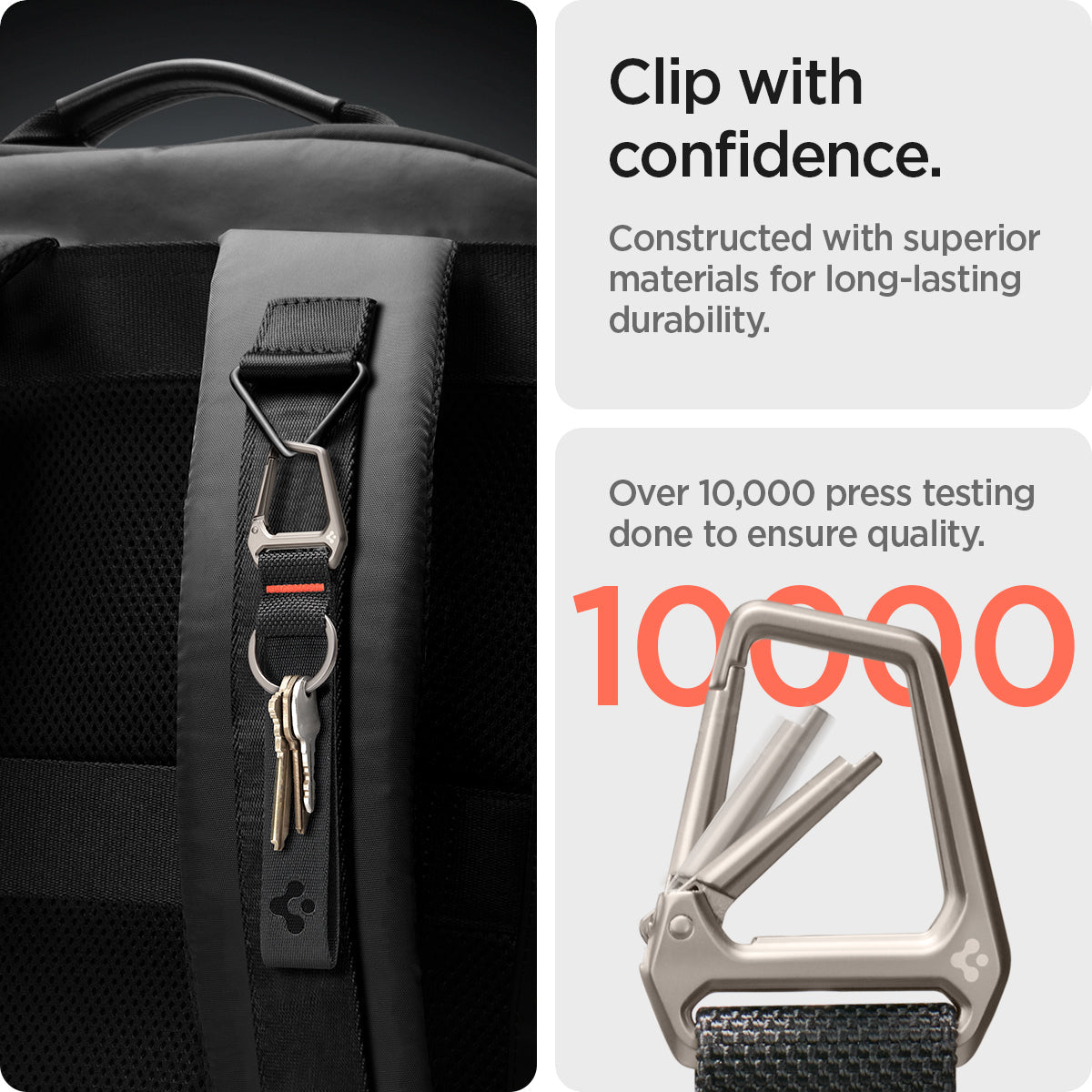 Accessories Carabiner Black Strap + Key Ring - view 11