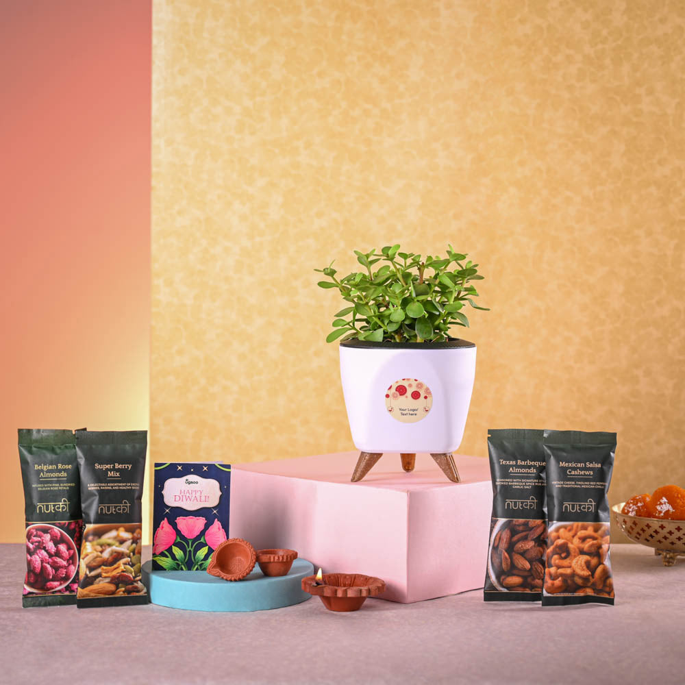 Ugaoo Jade Mini & Nutki Gourmet Nut Mix Diwali Gift Hamper