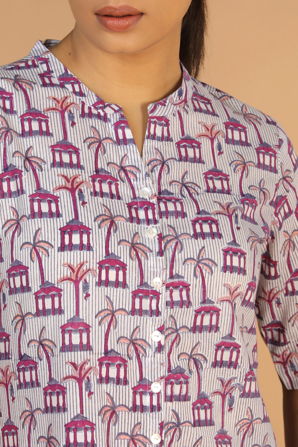 Kalanjali Ethnics Handblock printed A-line kurti - view 5