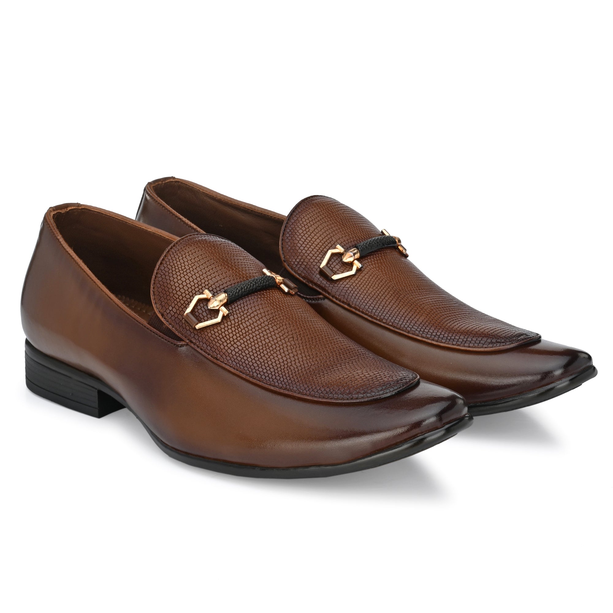 egoss-shoes Egoss Buckled Formal Loafers For Men | Buckle Formal Shoes