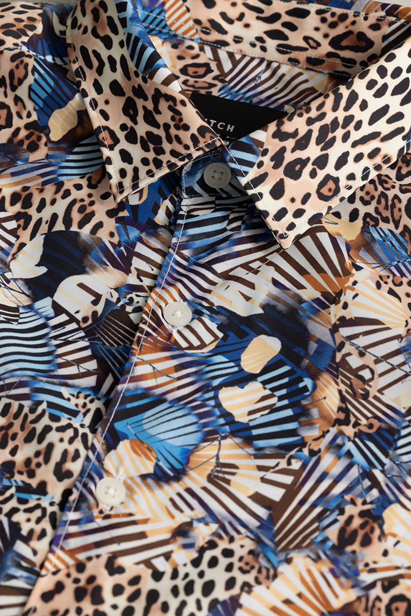 SNITCH Feline Montage Brown Shirt - view 2