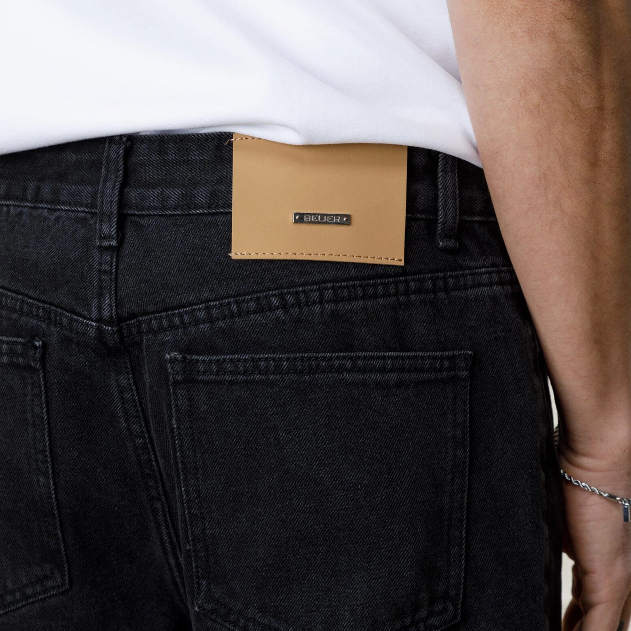 Belier Straight Leg Jeans Washed Black - view 5