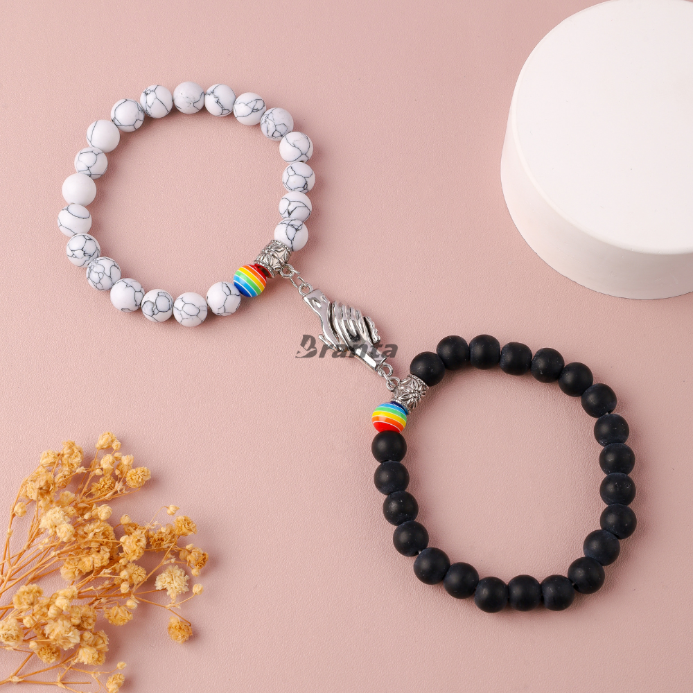 brantashop Magnetic Hand Unisex Combo Crystal Bracelet - view 2
